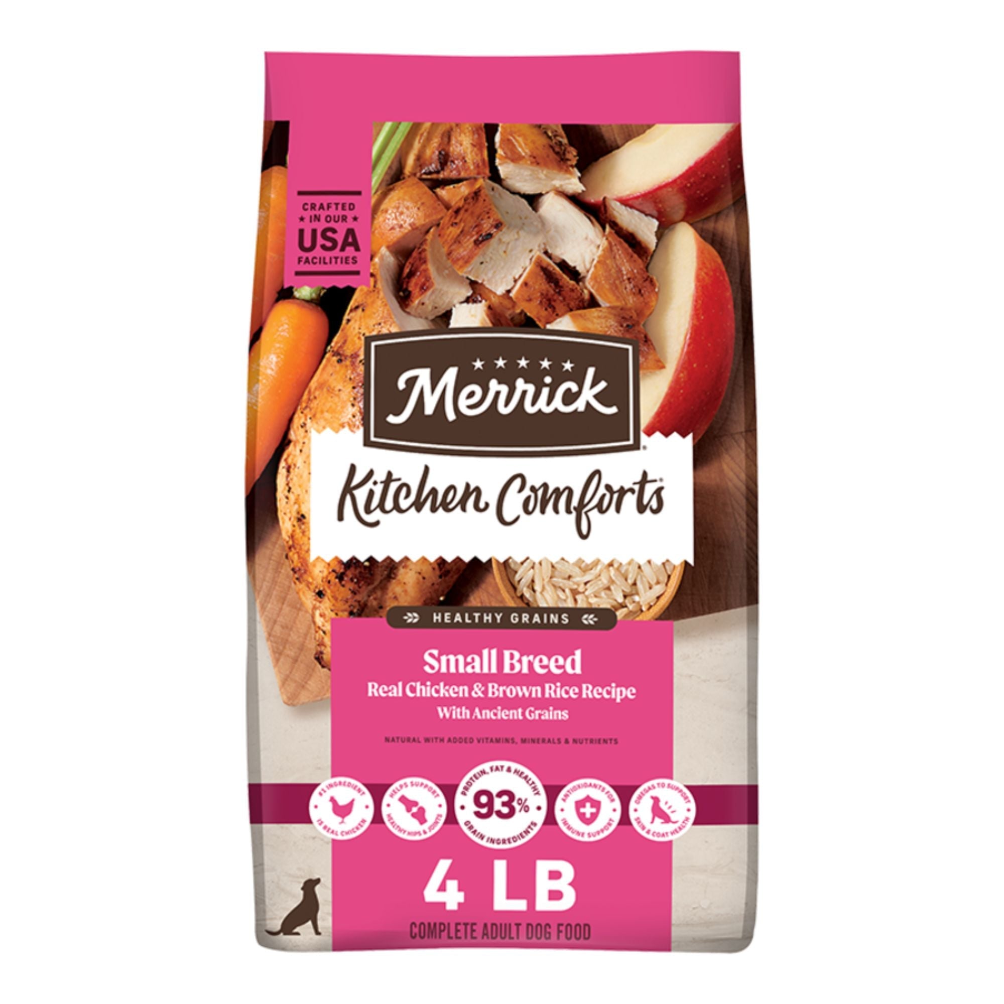 Merrick Dog Kitchen Comforts Small Breed Chicken & Brown Rice 4Lbs Bag