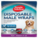 Simple Solution Disposable Male Wraps White Extra-Small, Toy/Mini, 12 Pk