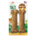 Nylabone Healthy Edibles AllNatural Long Lasting Chicken Dog Chew Treats Chicken, Medium/Wolf  Up To 35 Lbs. 2 ct