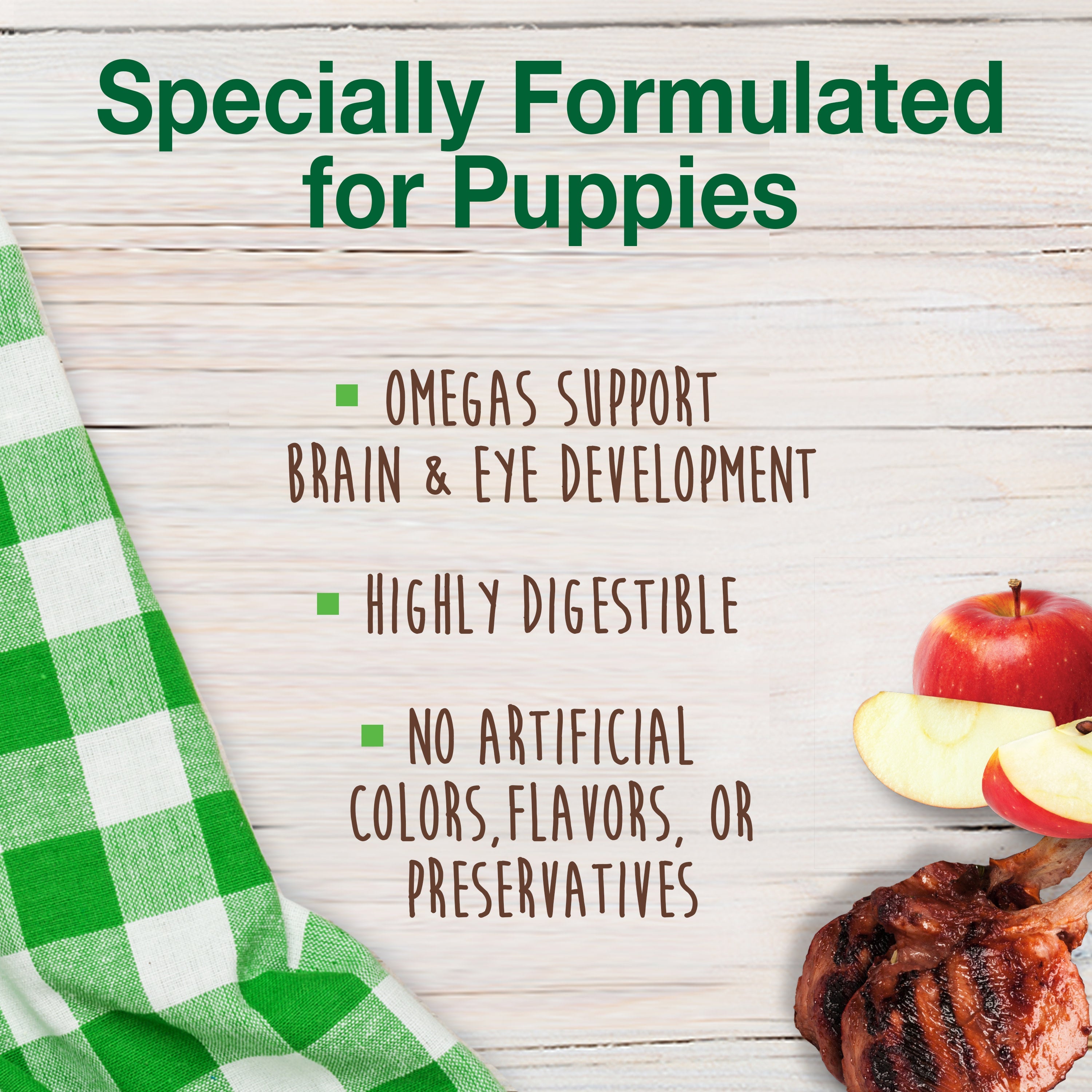 Nylabone Healthy Edibles Puppy AnimalShaped Lamb  Apple Dog Chew Treats Lamb  Apple, SMall/Regular  Up To 25 Ibs. 4 ct
