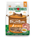 Nylabone Healthy Edibles Broth Bone Natural Dog Treats 16 count, Regular  Up To 25 Ibs.