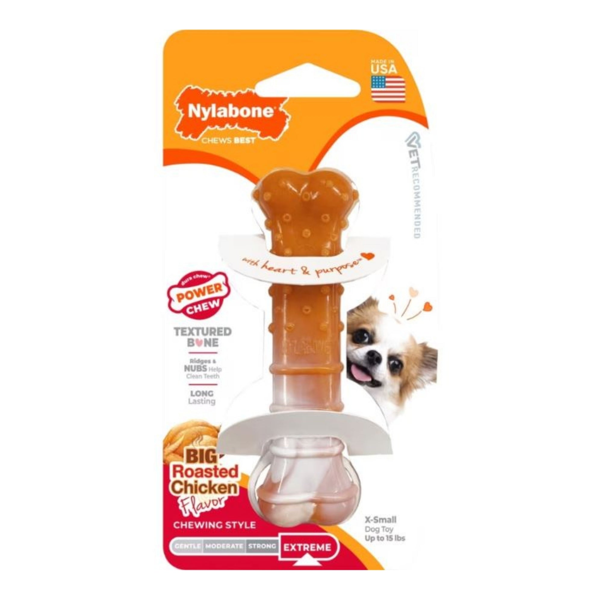Nylabone Power Chew Limited Edition Bone Chicken Xs