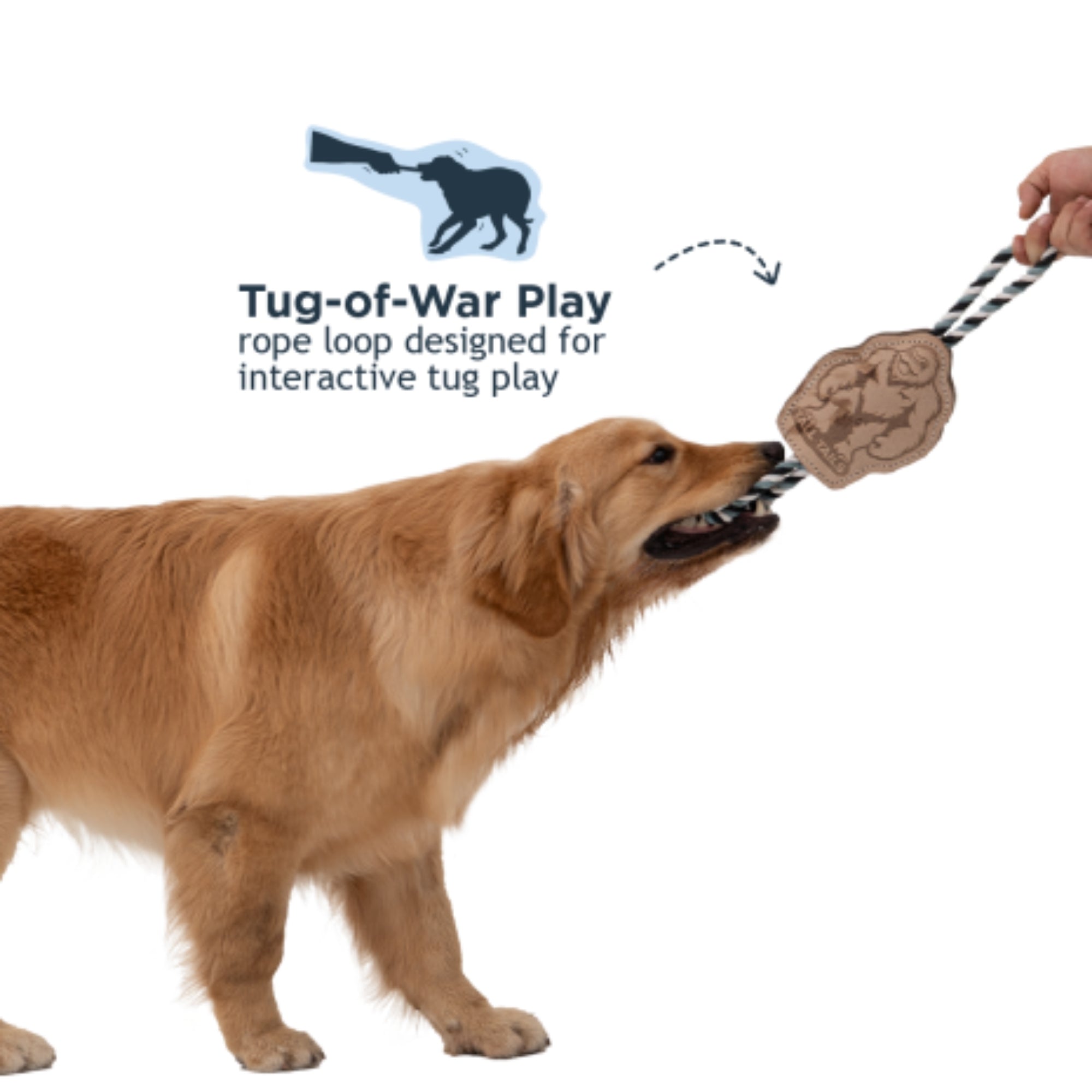 Tall Tails Dog Natural Top Grain Leather Bigfoot Tug 16in.