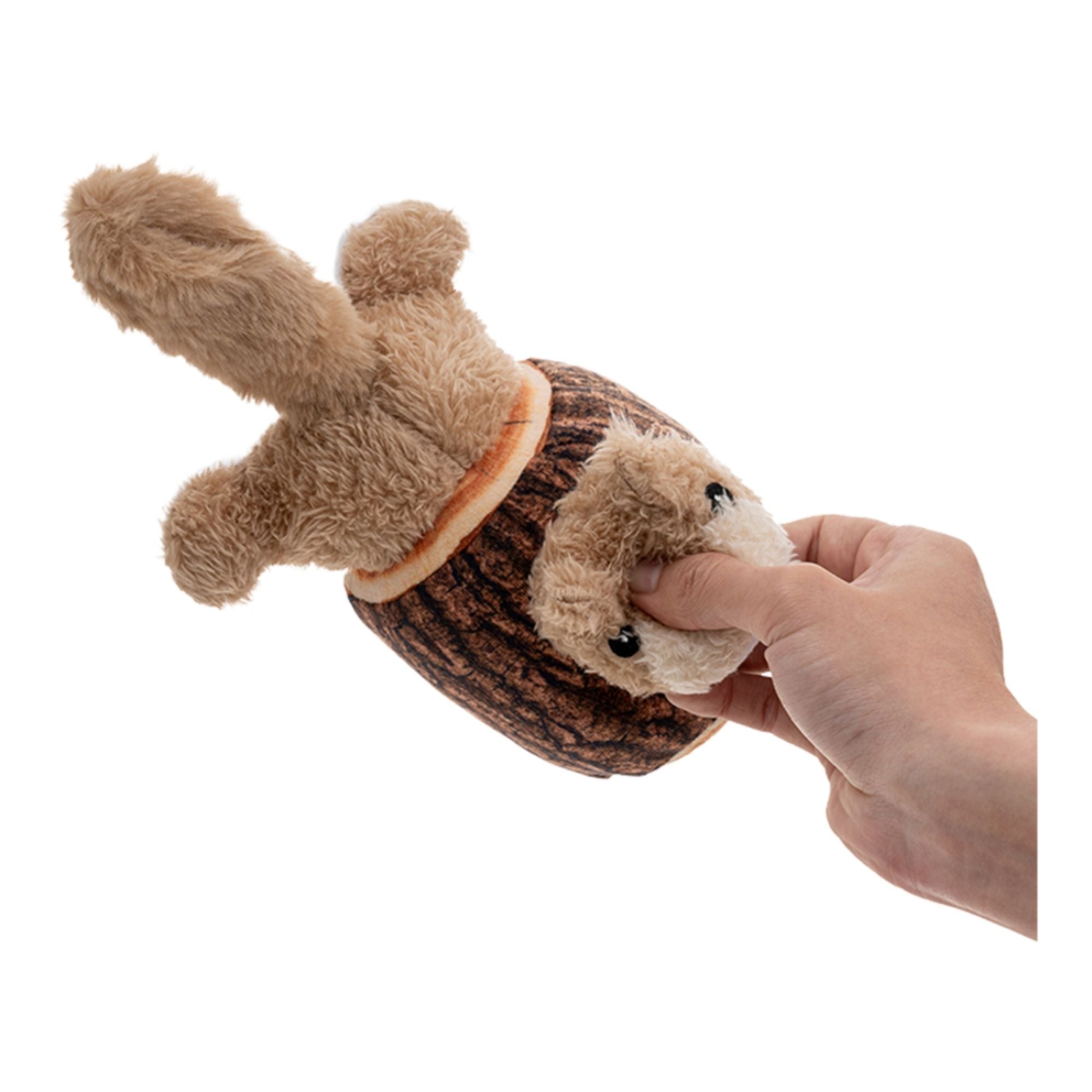Territory Dog Plush Animated Squirrel In A Log 7.1 Inches