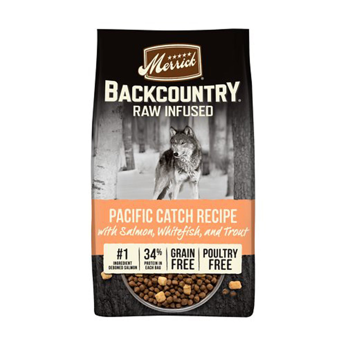 Merrick Backcountry Raw Infused Grain Free Dry Dog Food – Pacific Catch Recipe 4Lb