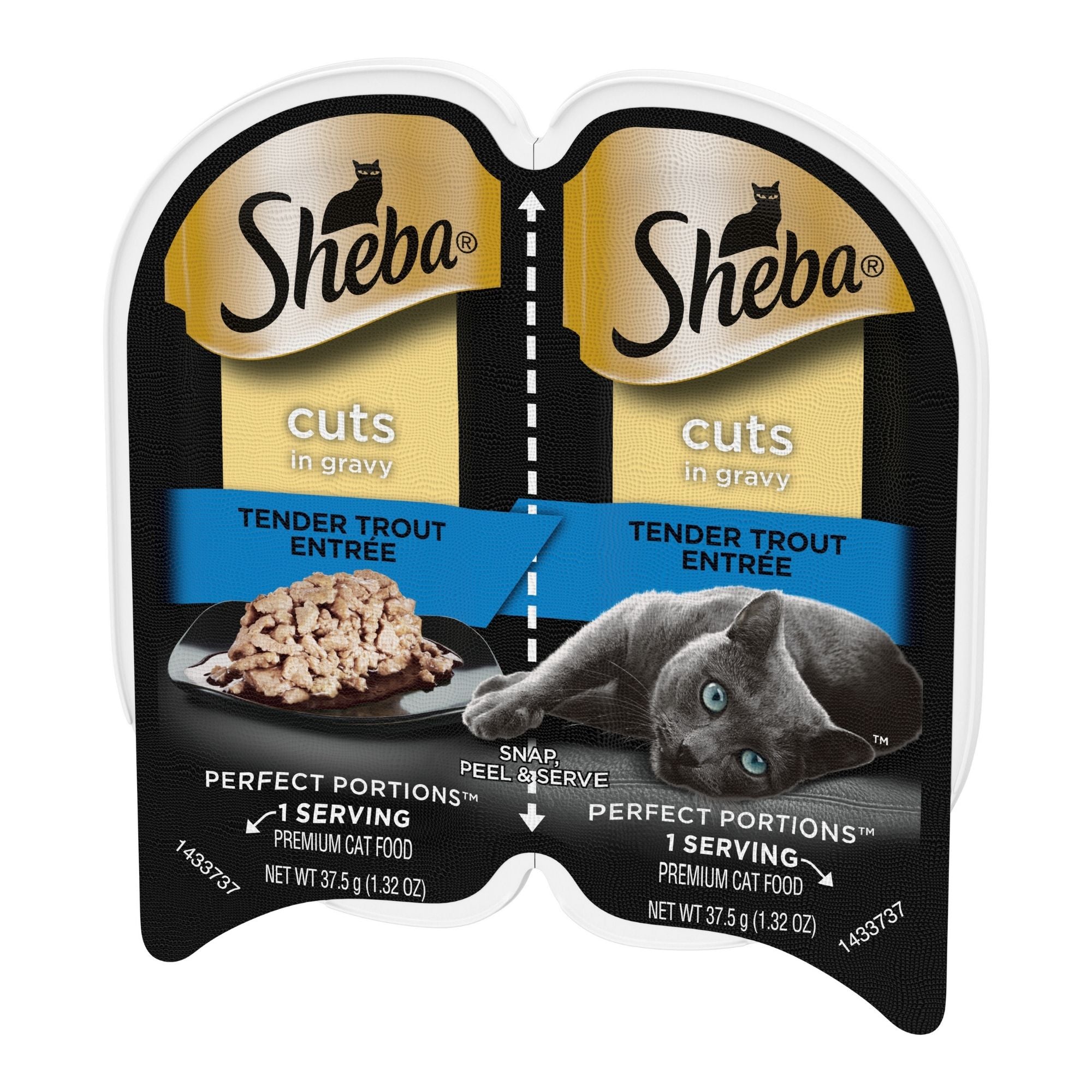 Sheba Perfect Portions Cutsin. Gravy Wet Cat Food Trout 24ea/2.65oz., 24 pk