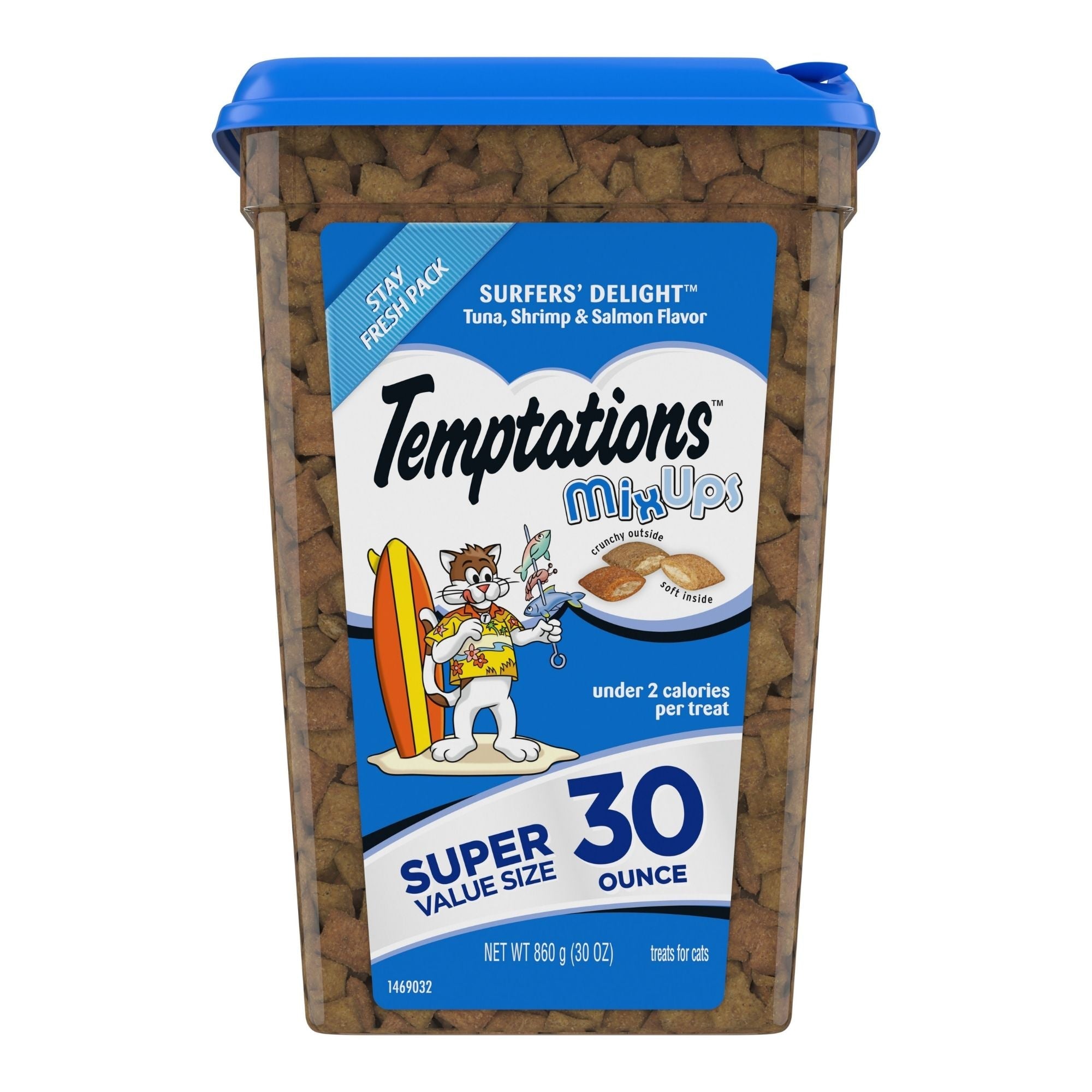 Temptations MixUps Crunchy & Soft Adult Cat Treats Surfer's Delight 1ea/30oz.