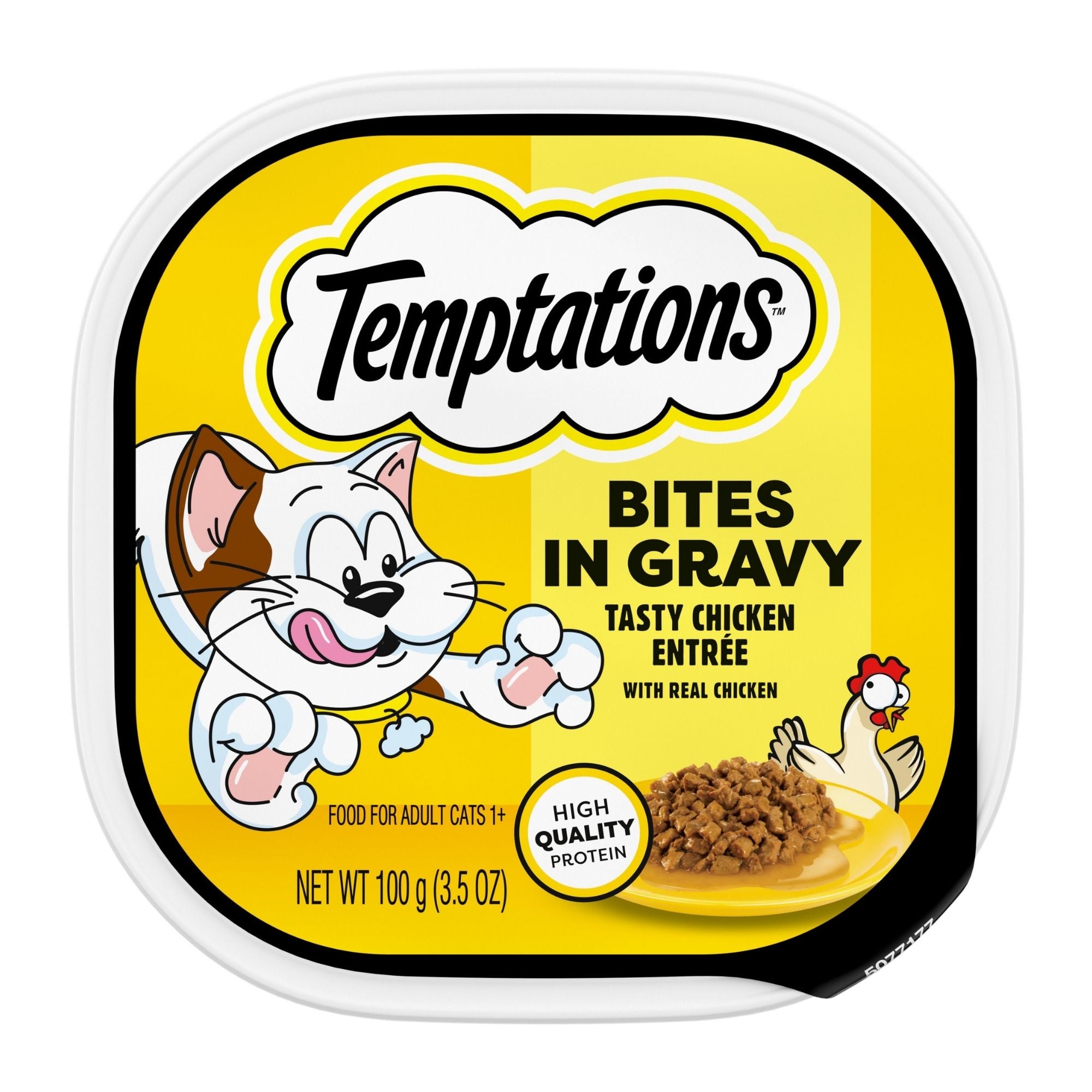 Temptations Bitesin. Gravy Wet Cat Food Tasty Chicken 24ea/3.5oz.