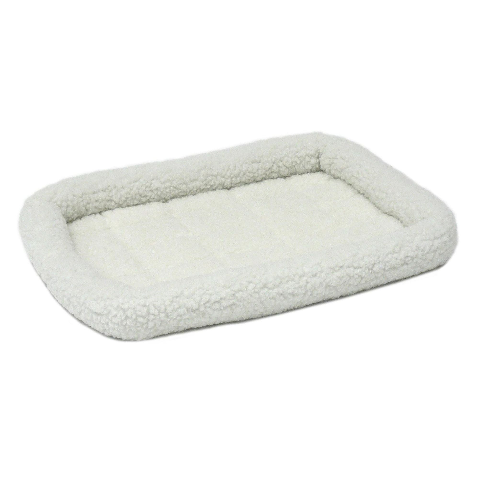 MidWest Homes for Pets QuietTime Bolster Dog Bed White 1ea/14in X 22in.