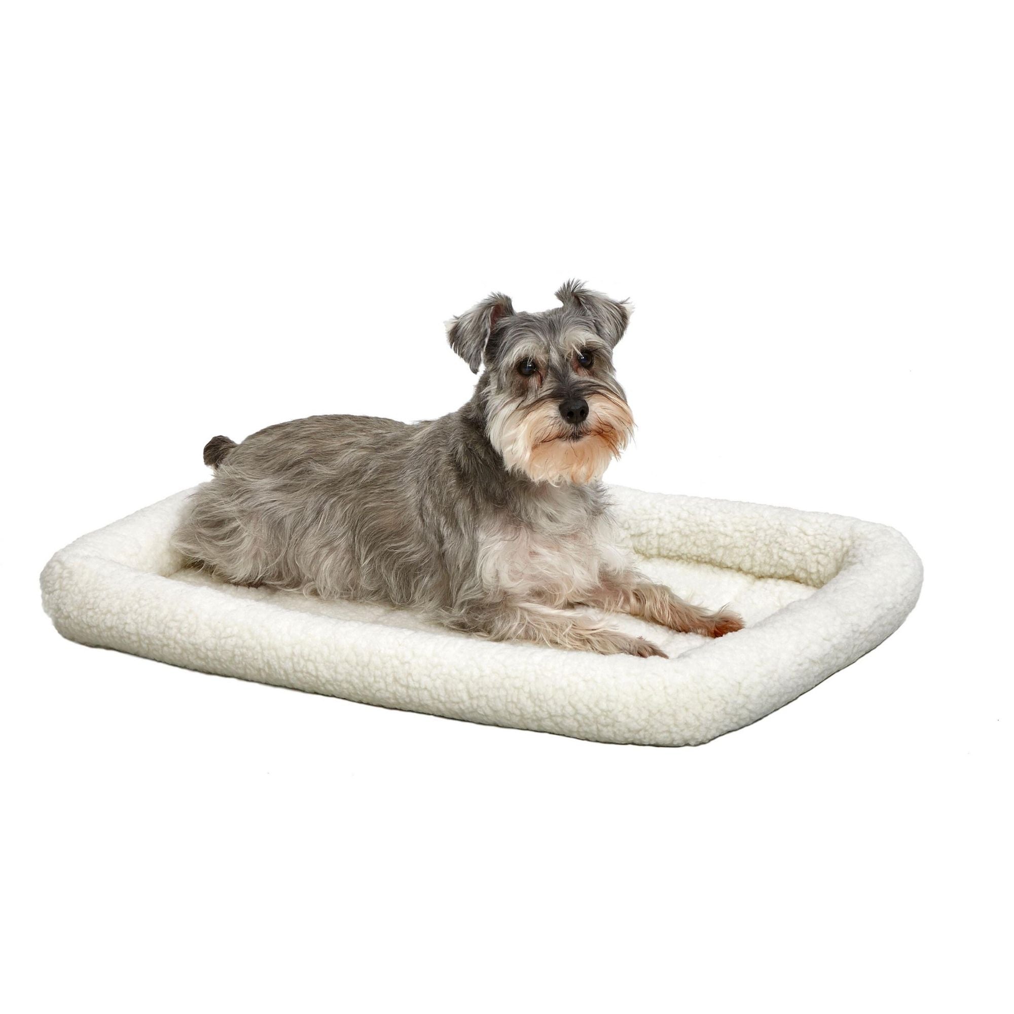 MidWest Homes for Pets QuietTime Bolster Dog Bed White 1ea/20in X 30in.