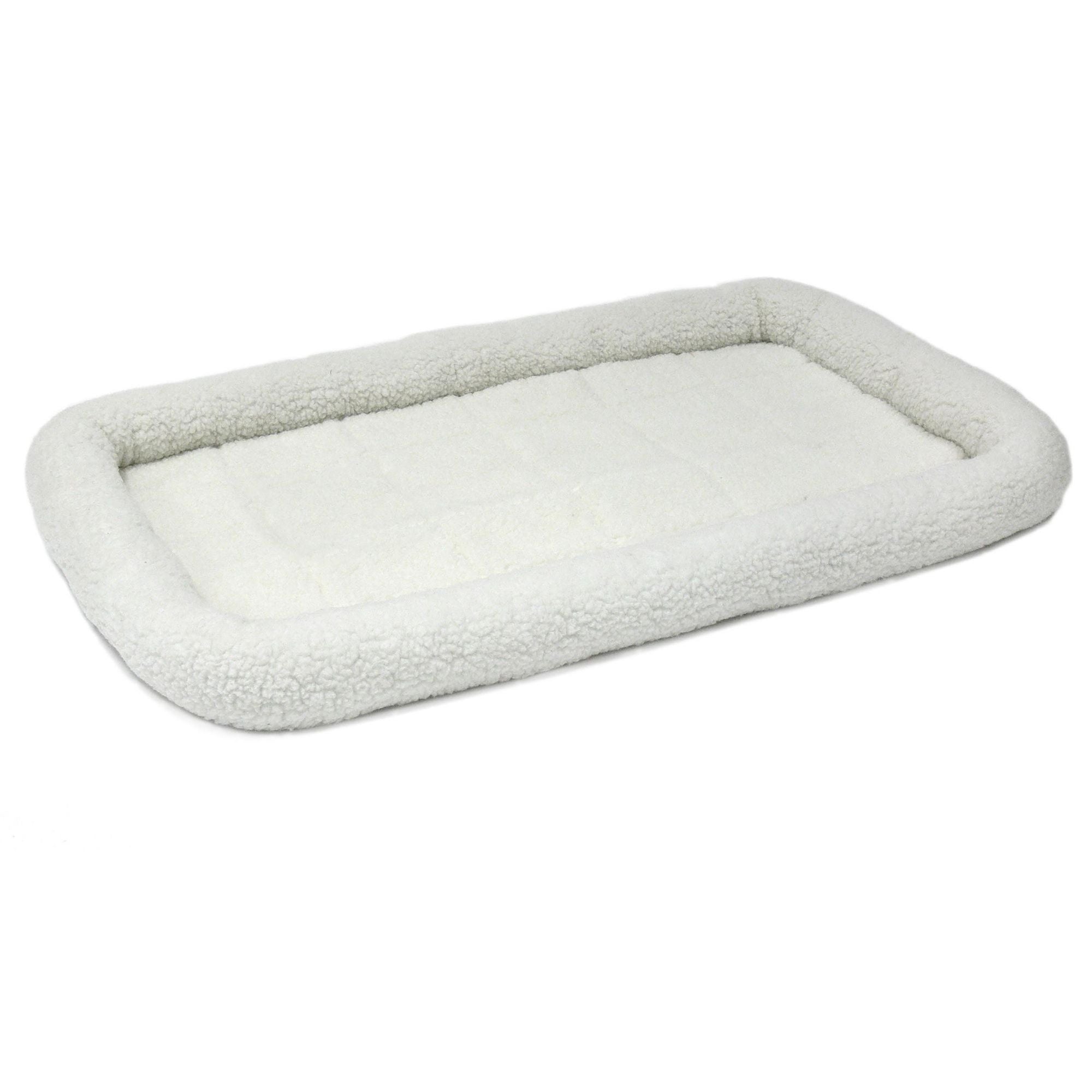 MidWest Homes for Pets QuietTime Bolster Dog Bed White 1ea/26in X 42in.