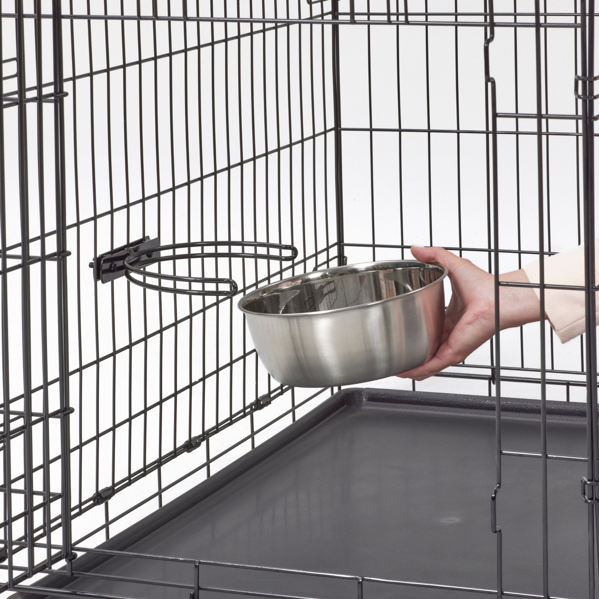 MidWest Homes for Pets Snap'y Fit Stainless Steel Dog Food & Water Bowl 1ea/2Q