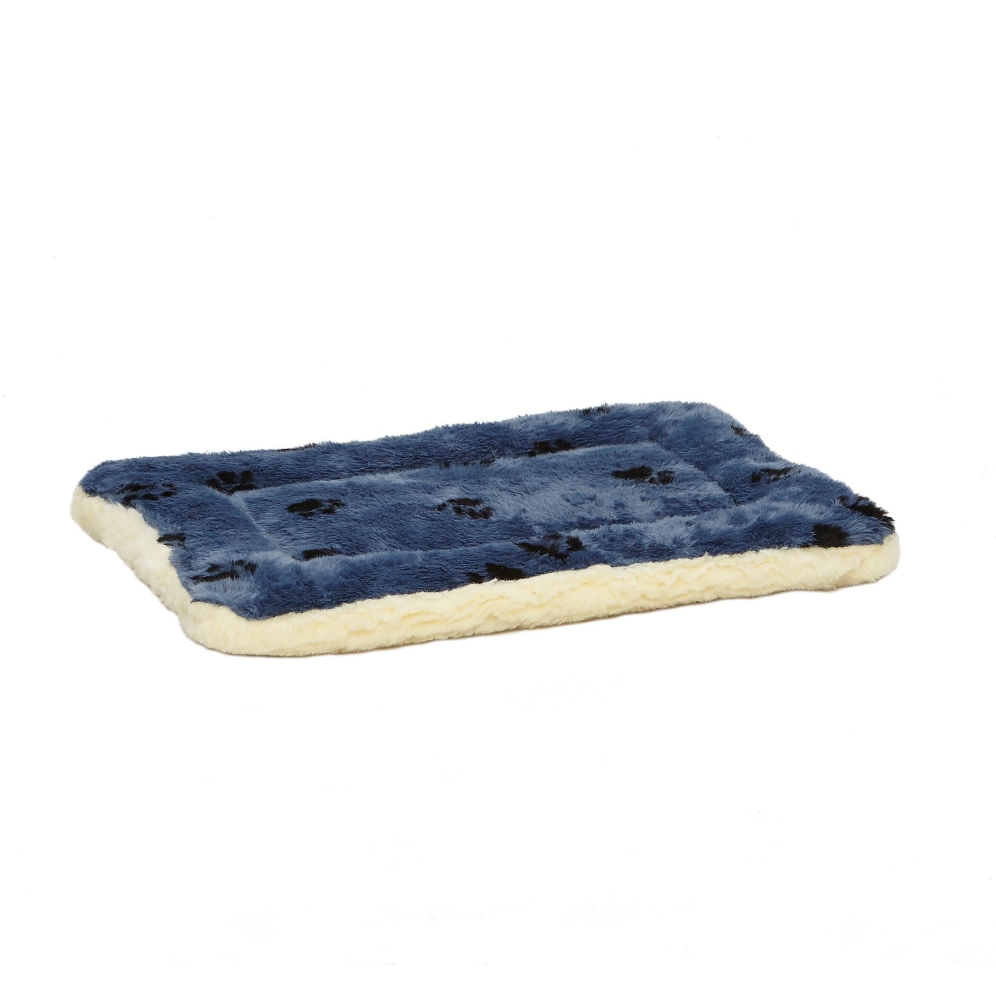 MidWest Homes for Pets Reversible Paw Print Dog Bed Blue 1ea/14in X 22in.