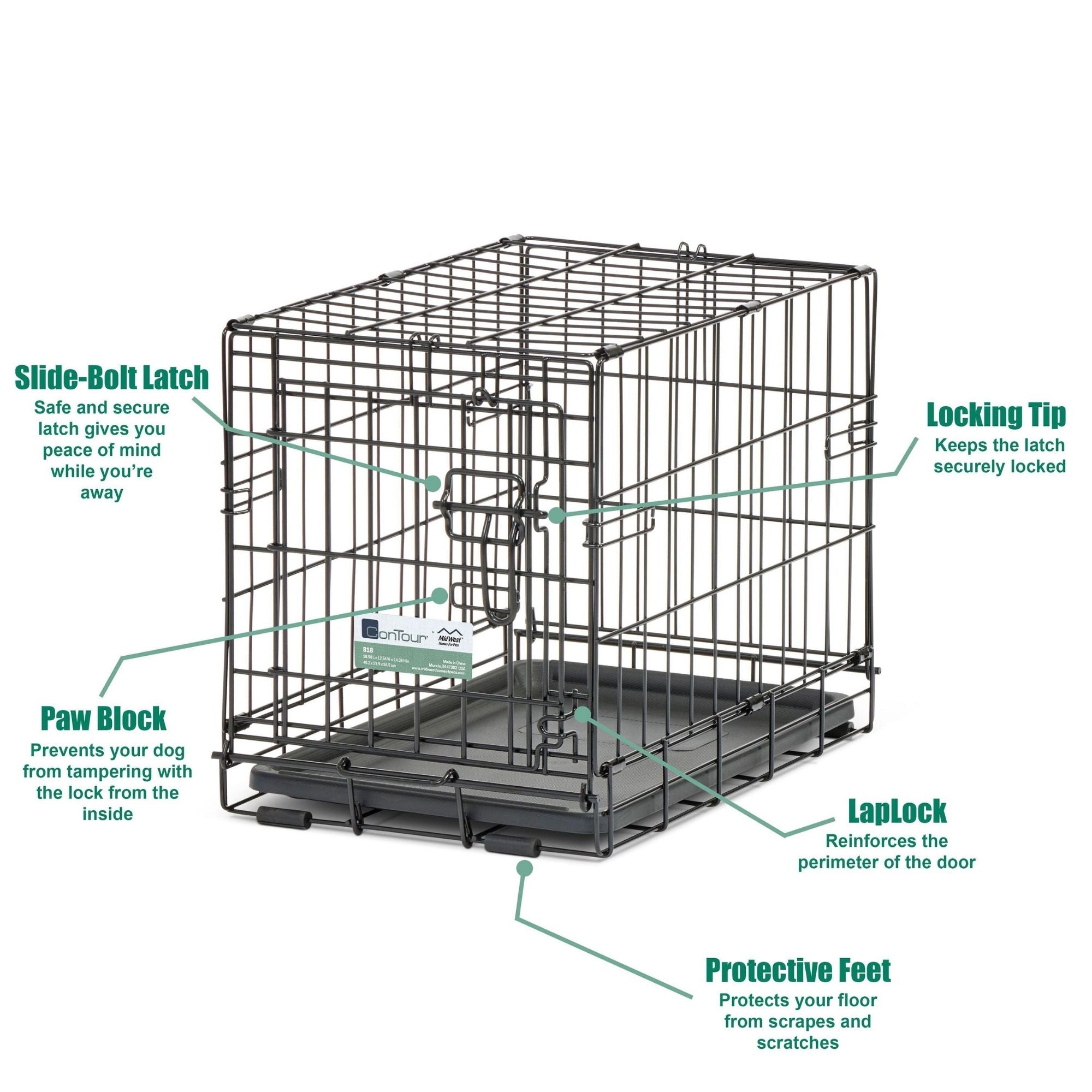 MidWest Homes for Pets Contour Single Door Dog Crate 1ea/18in.
