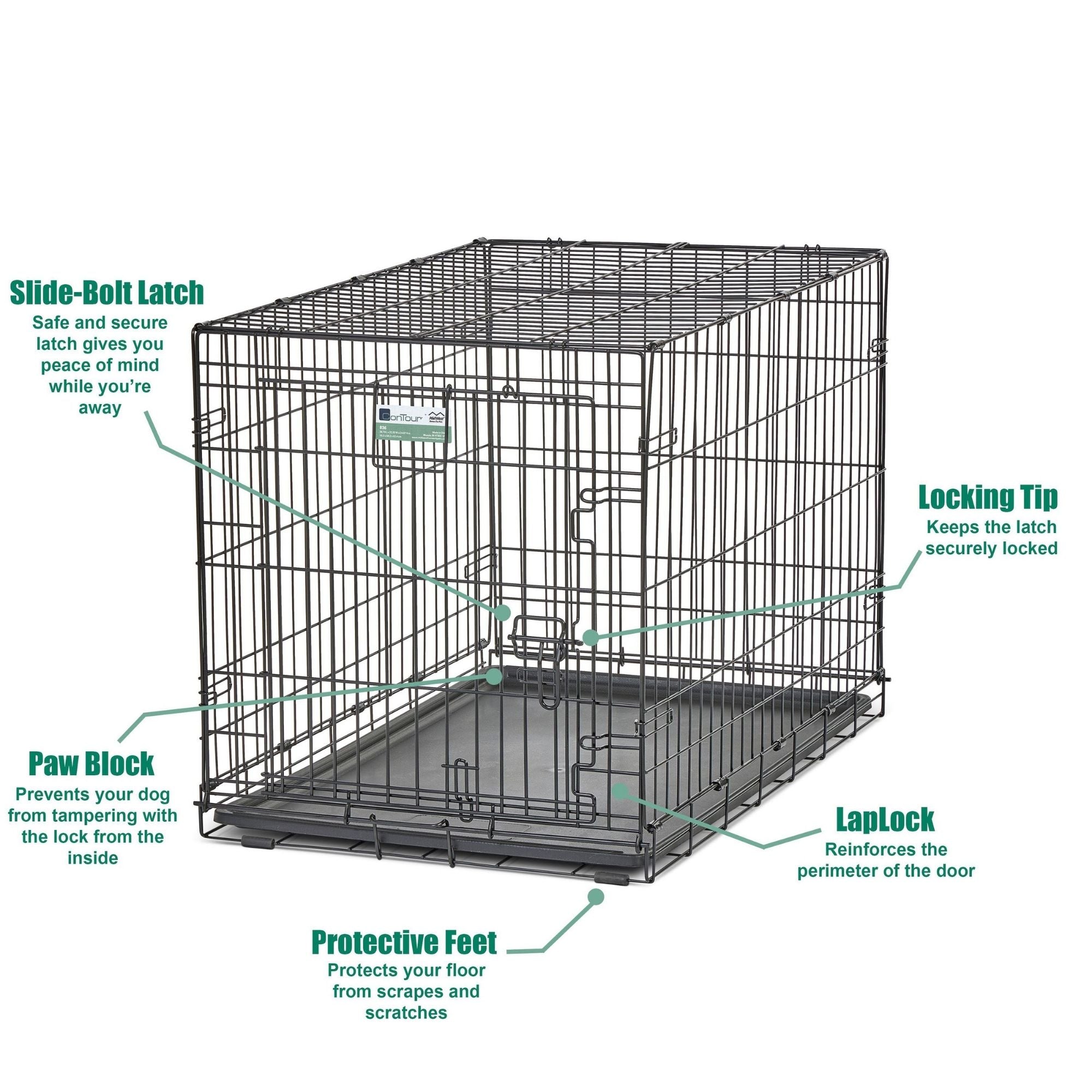 MidWest Homes for Pets Contour Single Door Dog Crate 1ea/36in.