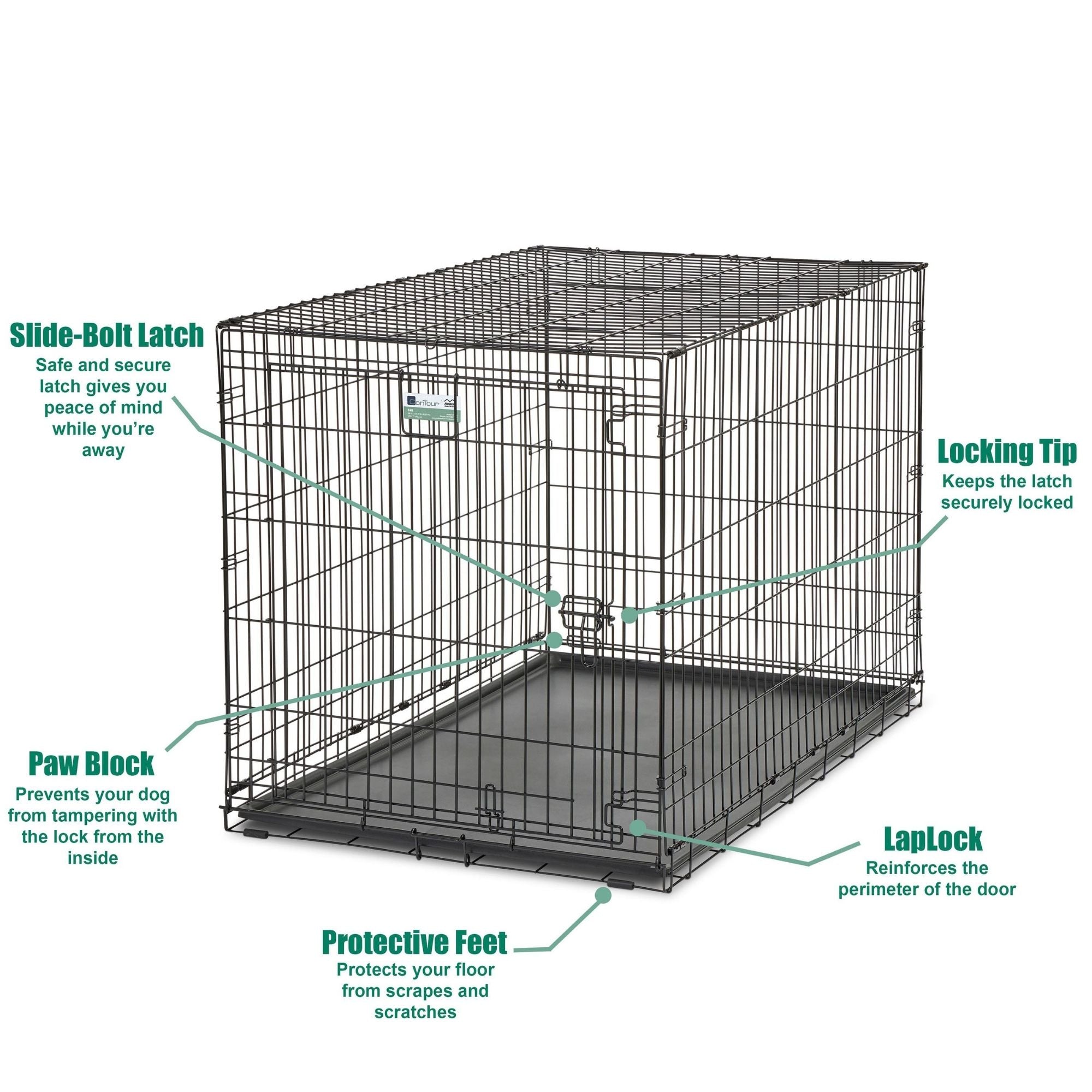 MidWest Homes for Pets Contour Single Door Dog Crate 1ea/48in.