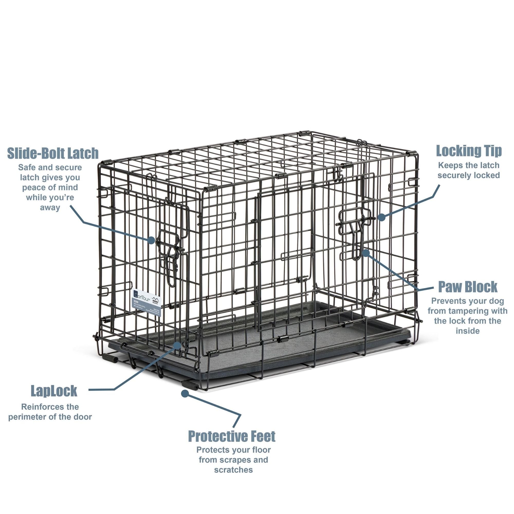 MidWest Homes for Pets Contour Double Door Dog Crate 1ea/22in.