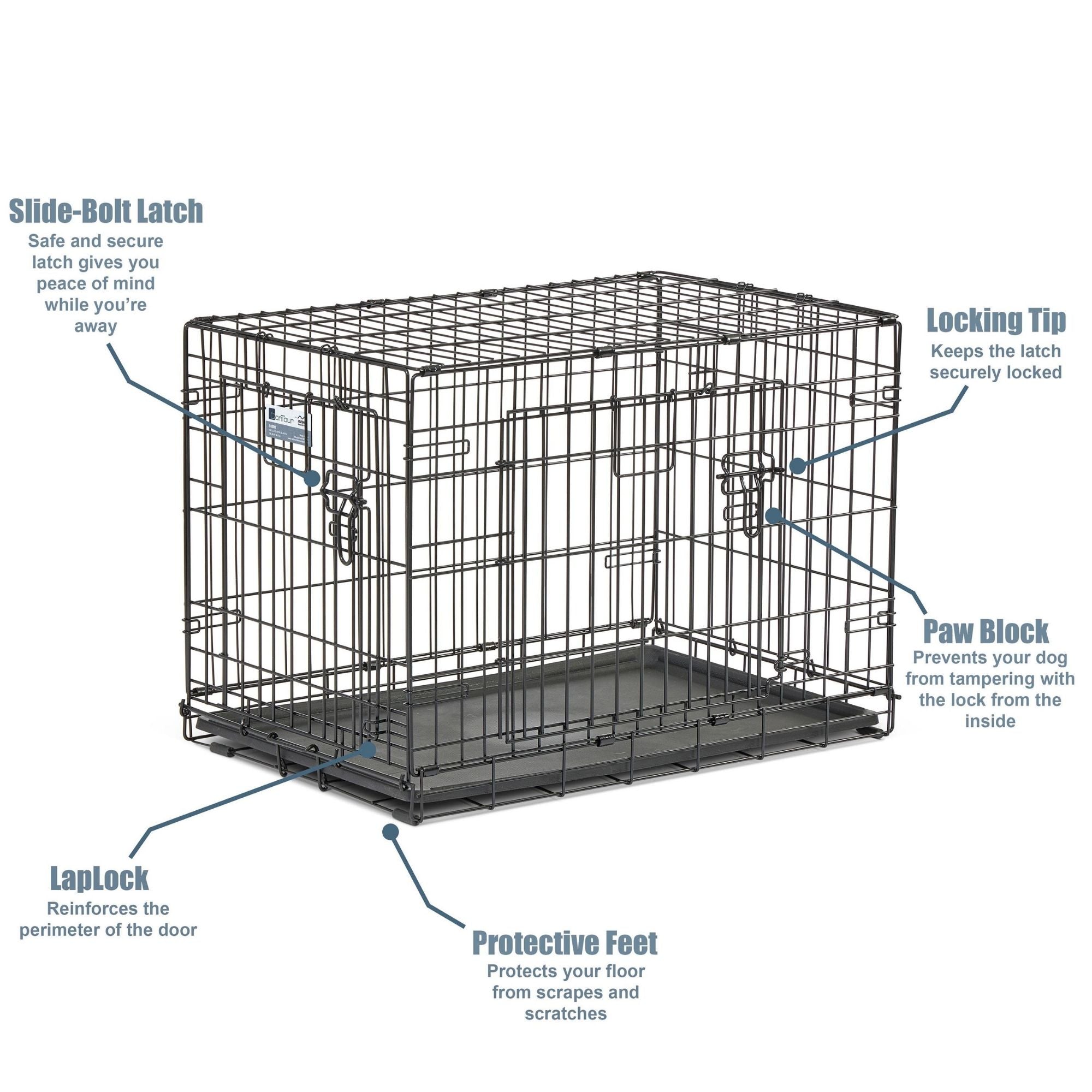 MidWest Homes for Pets Contour Double Door Dog Crate 1ea/30in.