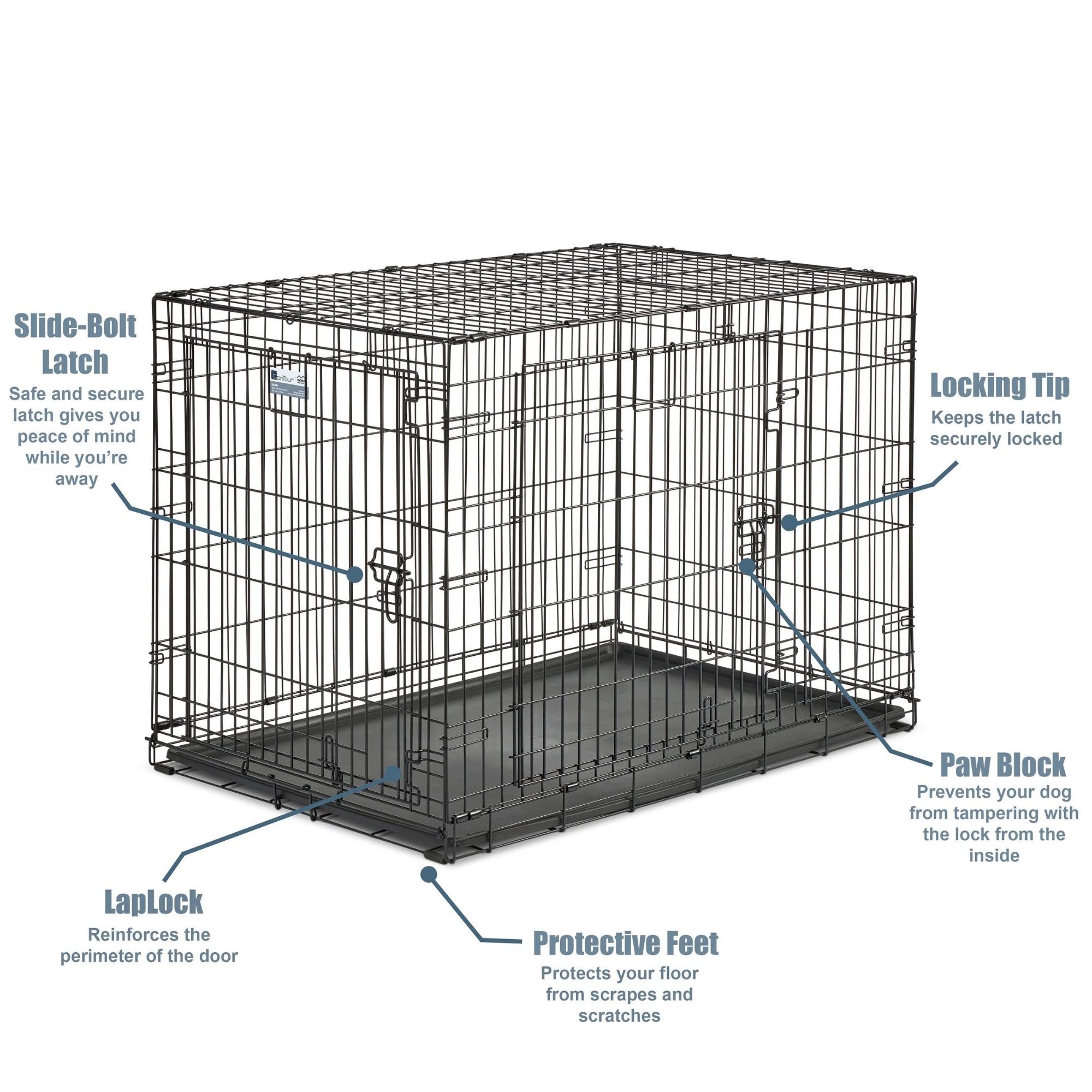MidWest Homes for Pets Contour Double Door Dog Crate 1ea/42in.