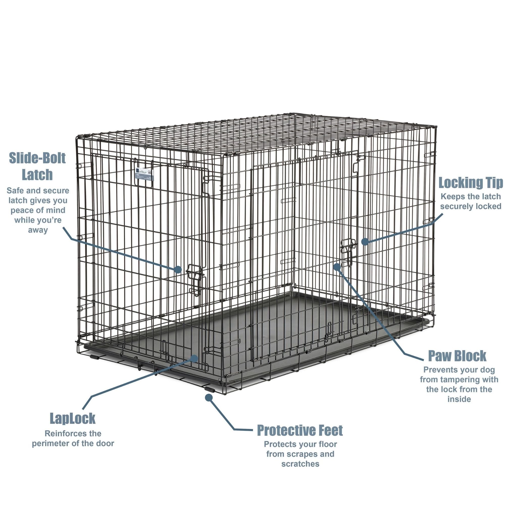 MidWest Homes for Pets Contour Double Door Dog Crate 1ea/48in.