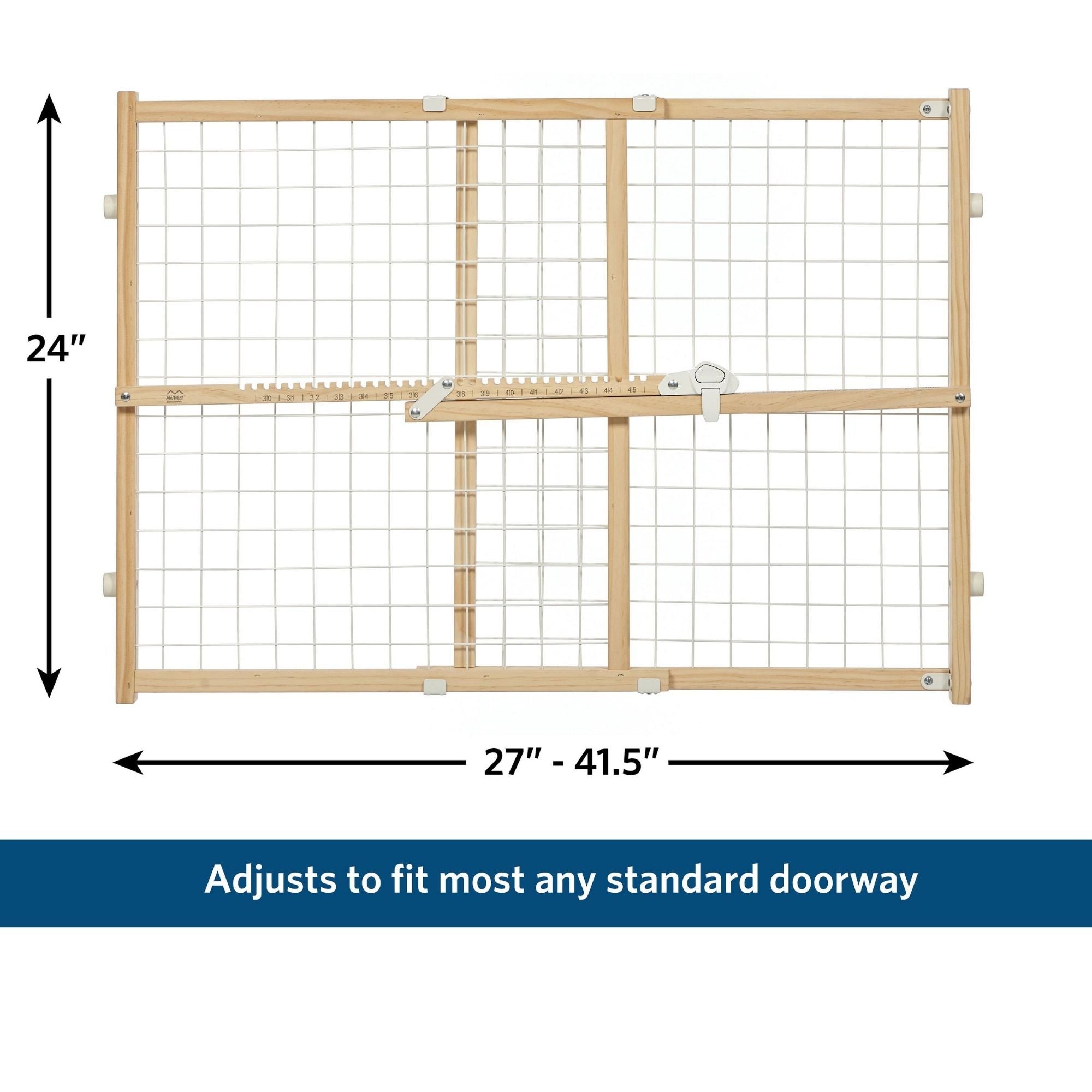MidWest Homes for Pets Wood Pet Gate w/ Wire Mesh 1ea/24in.