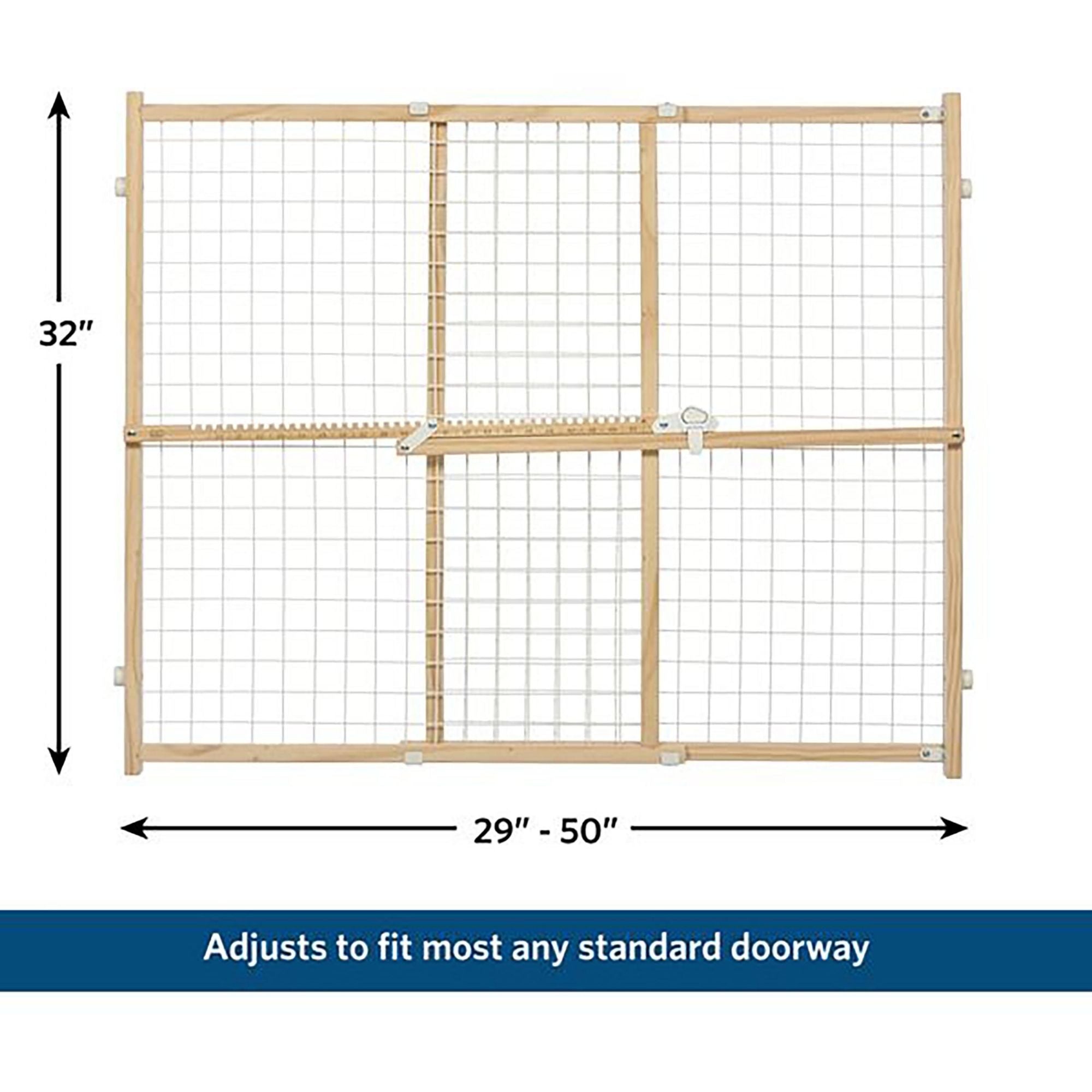 MidWest Homes for Pets Wood Pet Gate w/ Wire Mesh 1ea/32in.