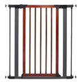 MidWest Homes for Pets Steel Pet Gate w/ Graphite & Decorative Wood Graphite 1ea/39in.