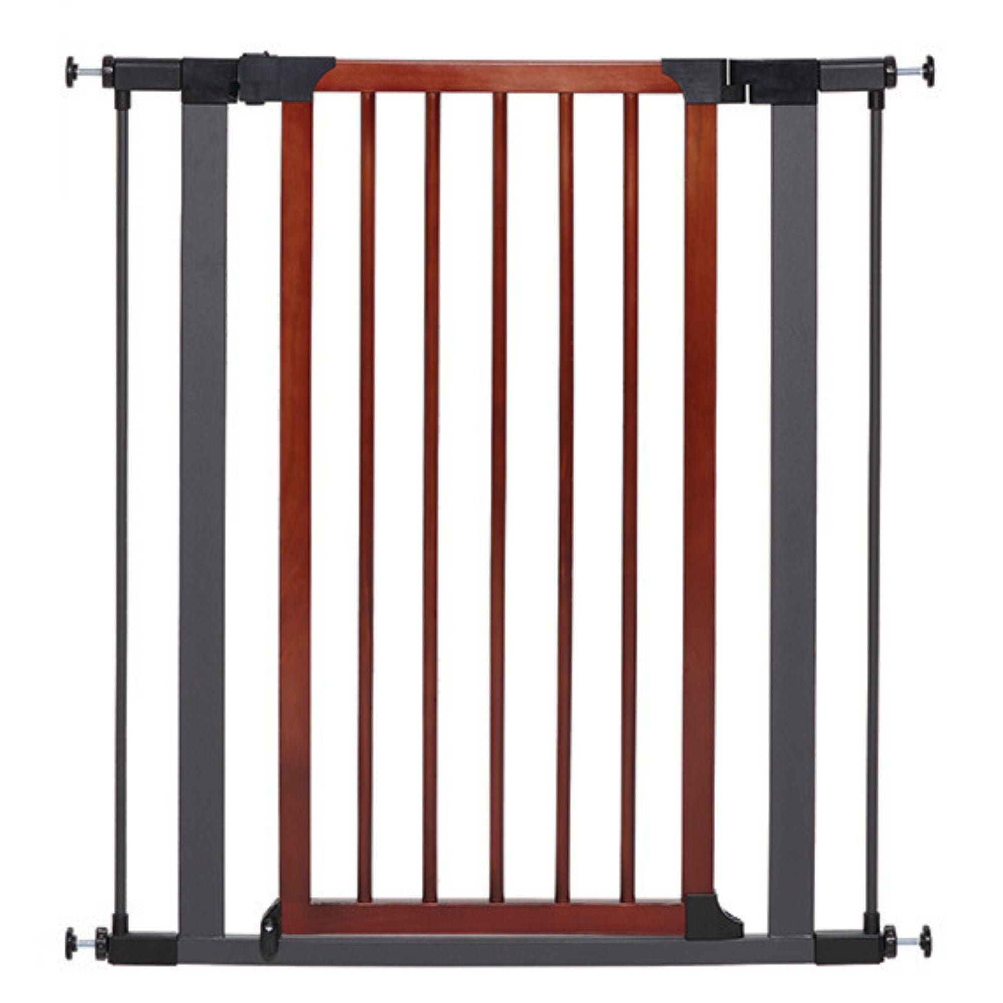 MidWest Homes for Pets Steel Pet Gate w/ Graphite & Decorative Wood Graphite 1ea/39in.