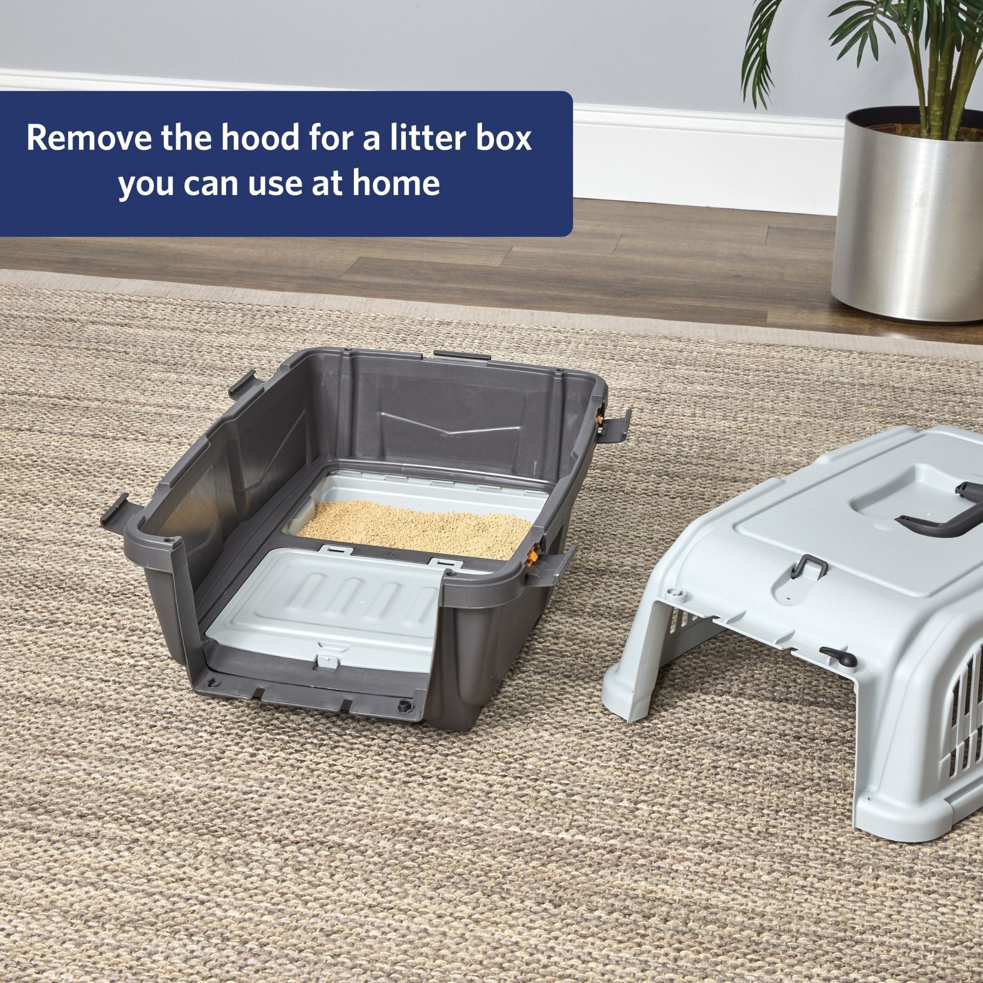 MidWest Homes for Pets Skudo Travel Cat Carrier Grey 1ea/24in.
