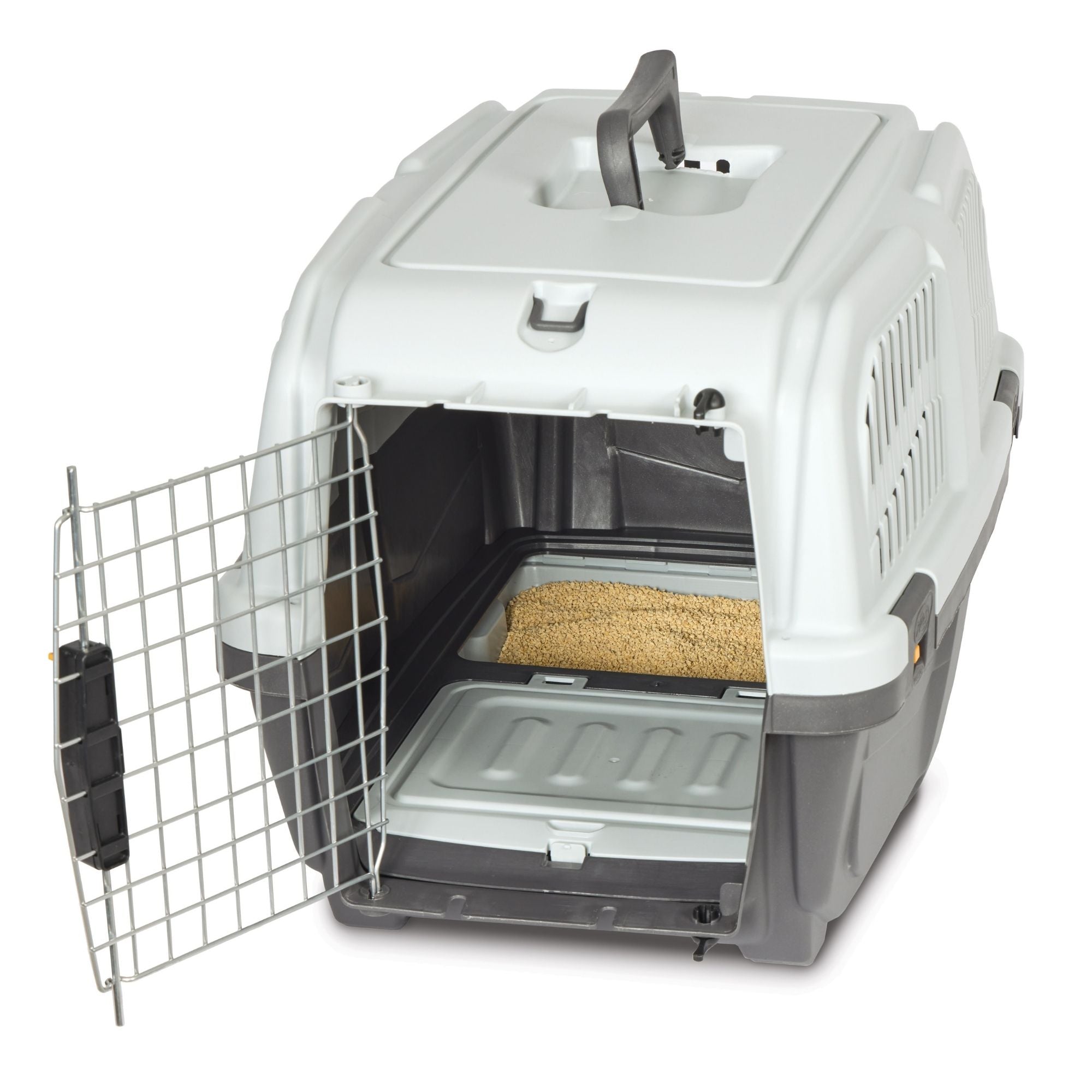 MidWest Homes for Pets Skudo Travel Cat Carrier Grey 1ea/24in.