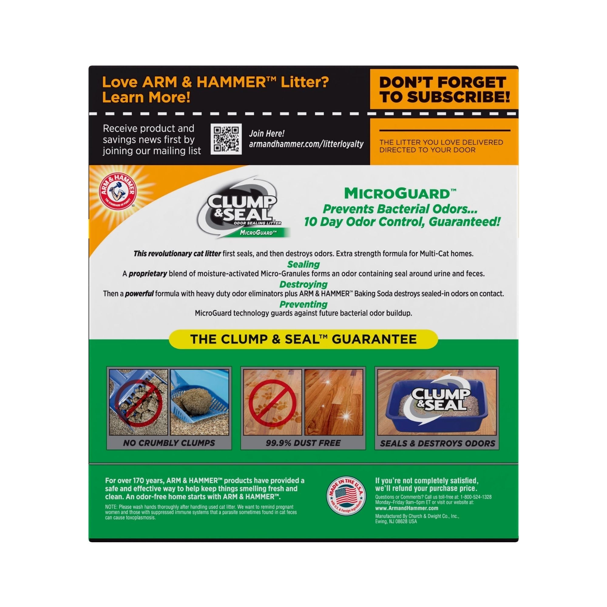 Arm & Hammer Clump & Seal Microguard Cat Litter 1ea/28 lb