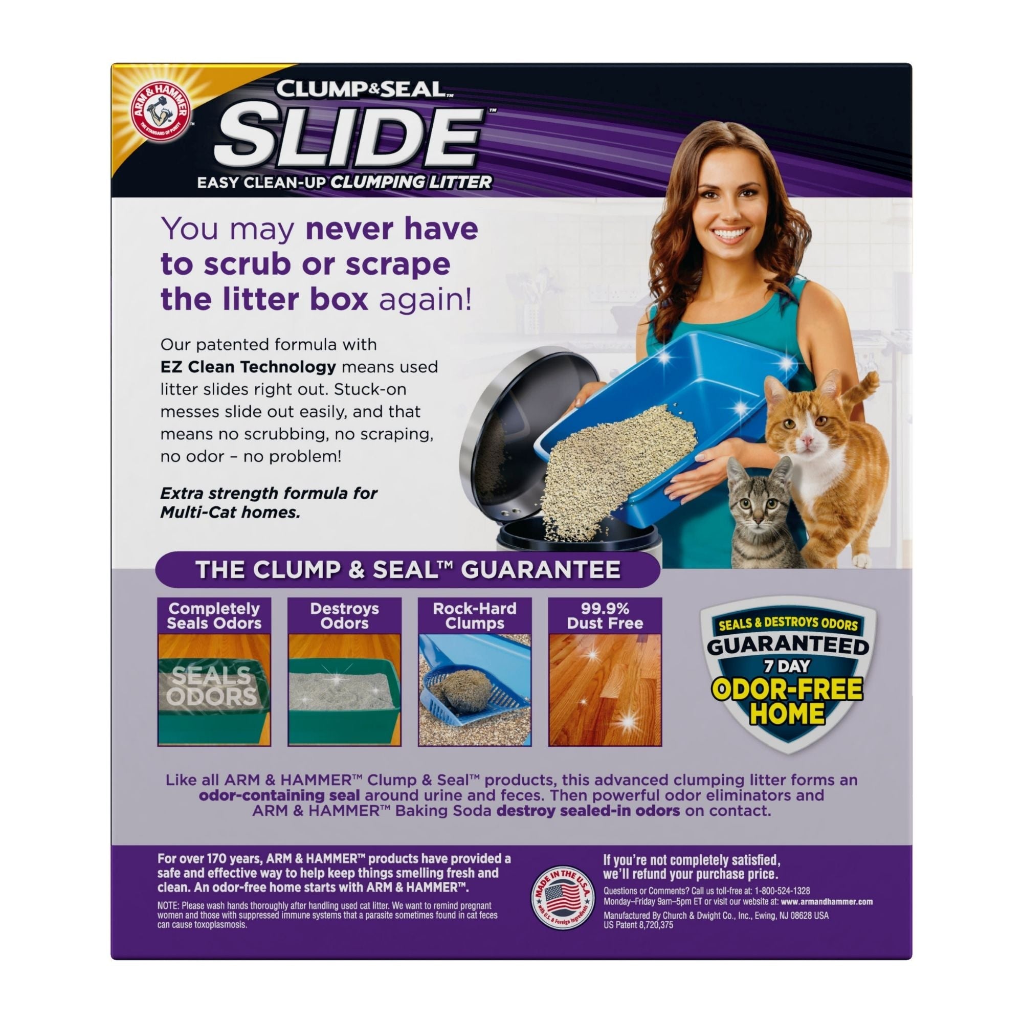 Arm & Hammer Clump & Seal Slide Multi-Cat Cat Litter 1ea/28 lb
