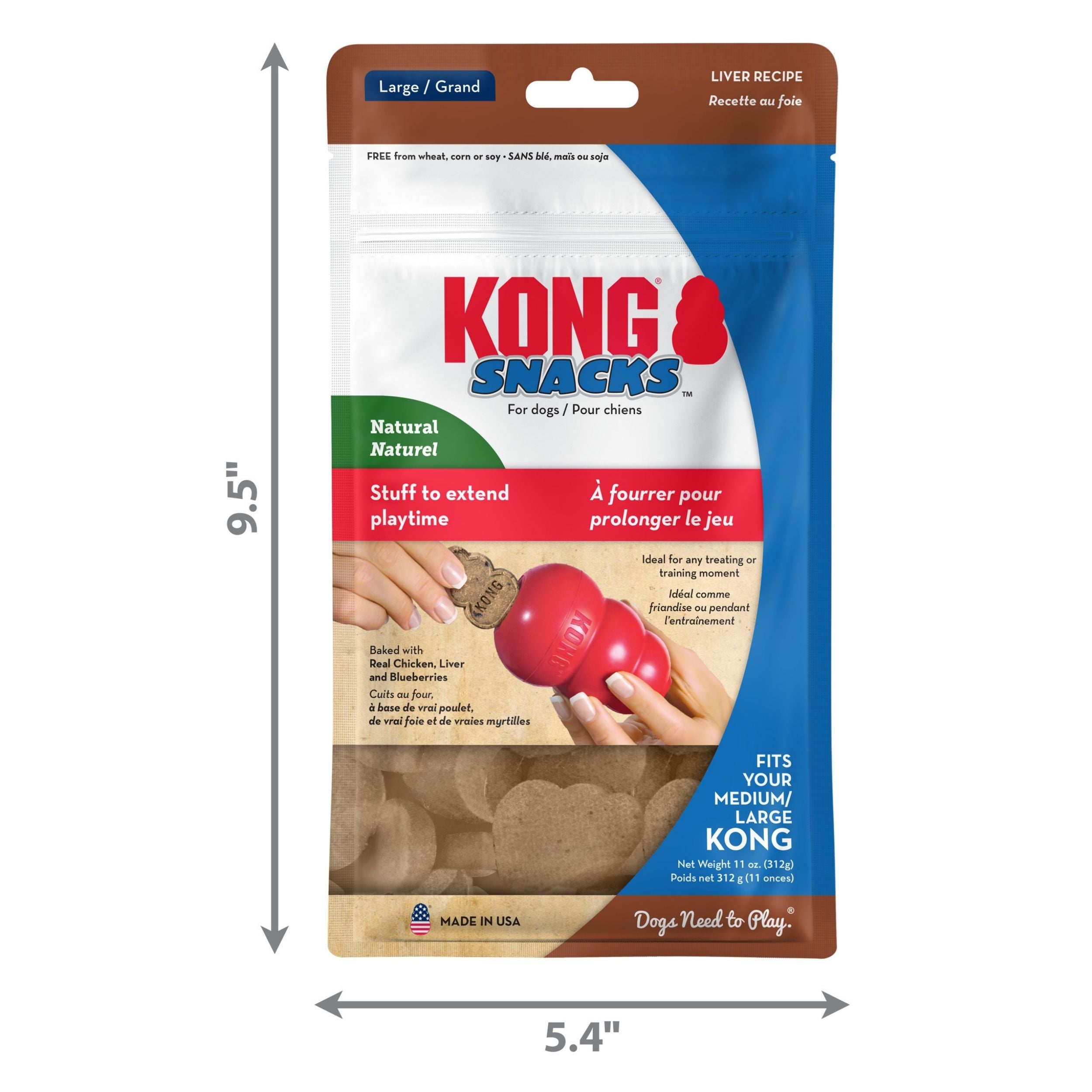 Kong Stuff'N Snacks Dog Treats Liver 1ea/Lg, 12 oz. Default Title
