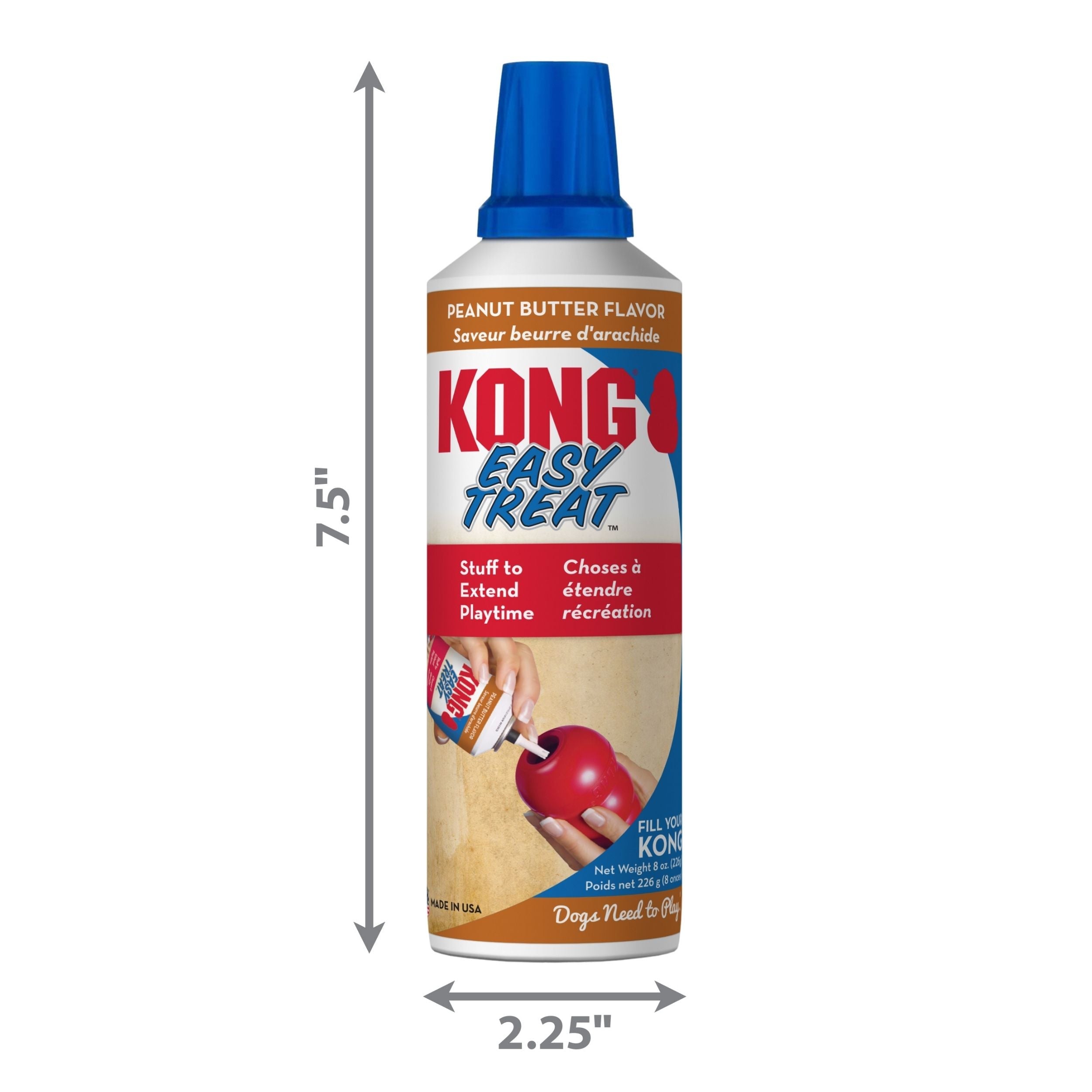 Kong easy Treat Paste Dog Treat Peanut Butter 1ea/8 oz. Default Title