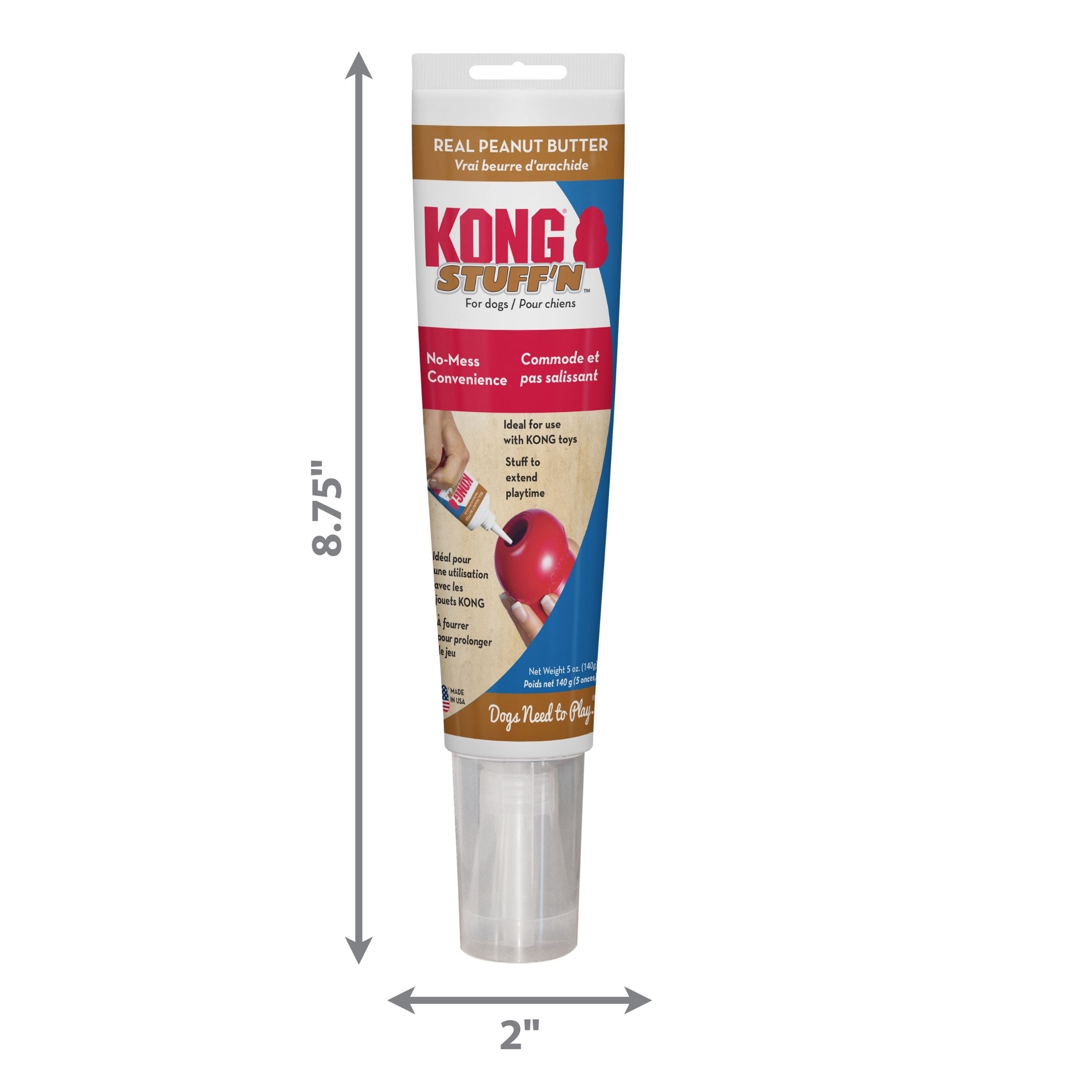 Kong Stuff'N Dog Treat Paste Tube Peanut Butter 1ea/5 oz. Default Title
