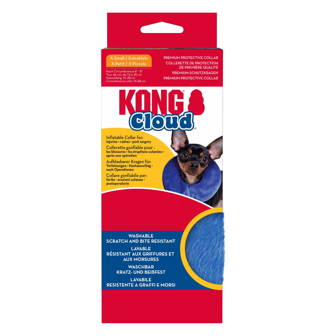 Kong Cloud inflatable dog collar packaging on a white background