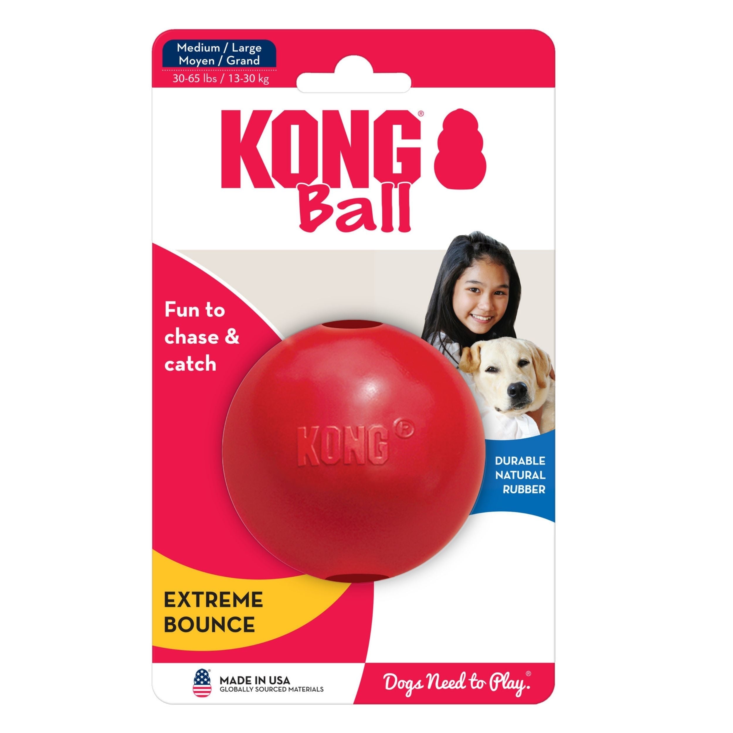 Kong Ball Dog Toy Red 1ea/Md/Lg Default Title