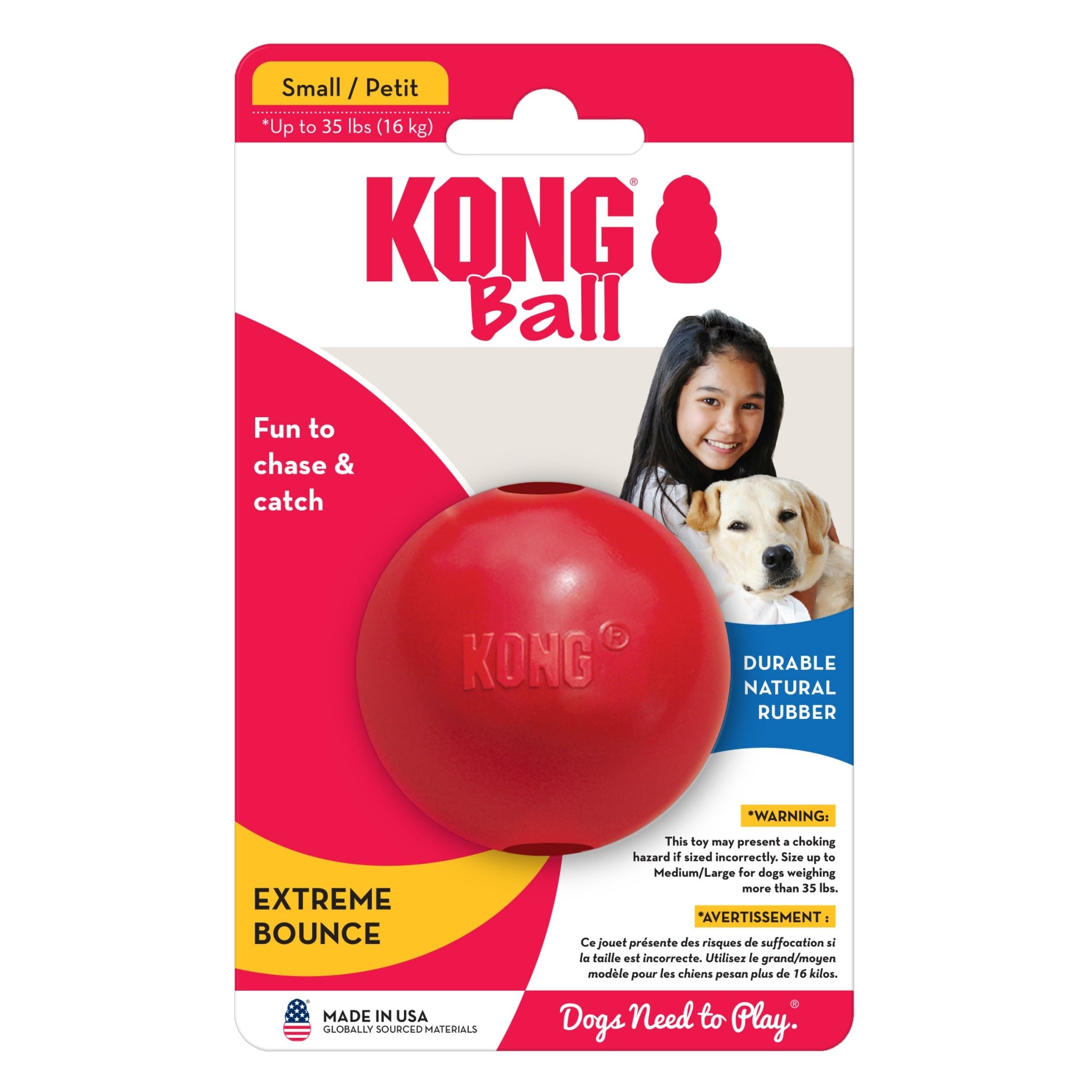 Kong Ball Dog Toy Red 1ea/Sm Default Title