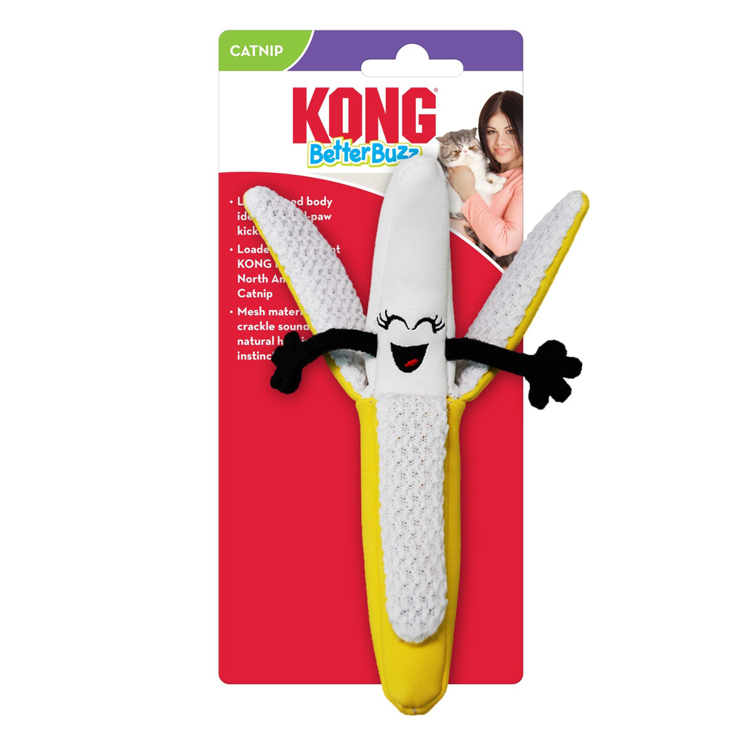 KONG Better Buzz Banana With Catnip Cat Toy