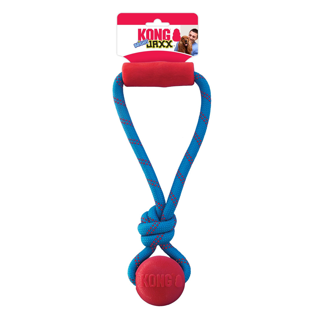 KONG Jaxx Brights Tug with Ball Dog Toy Assorted Medium