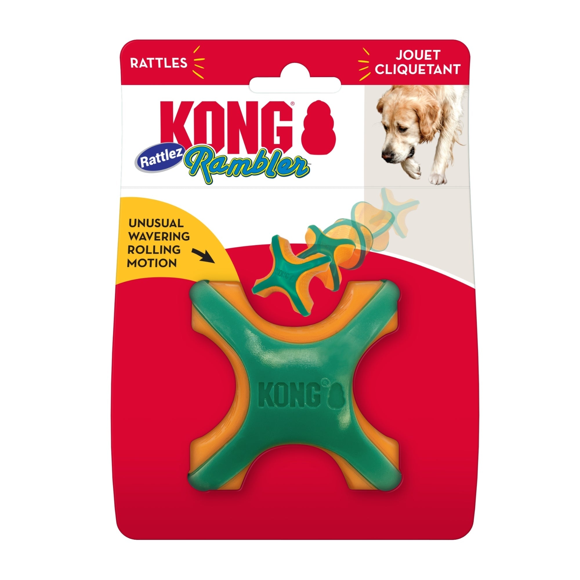 KONG Rambler Rattlez Dog Toy X-Ball, 1ea/LG
