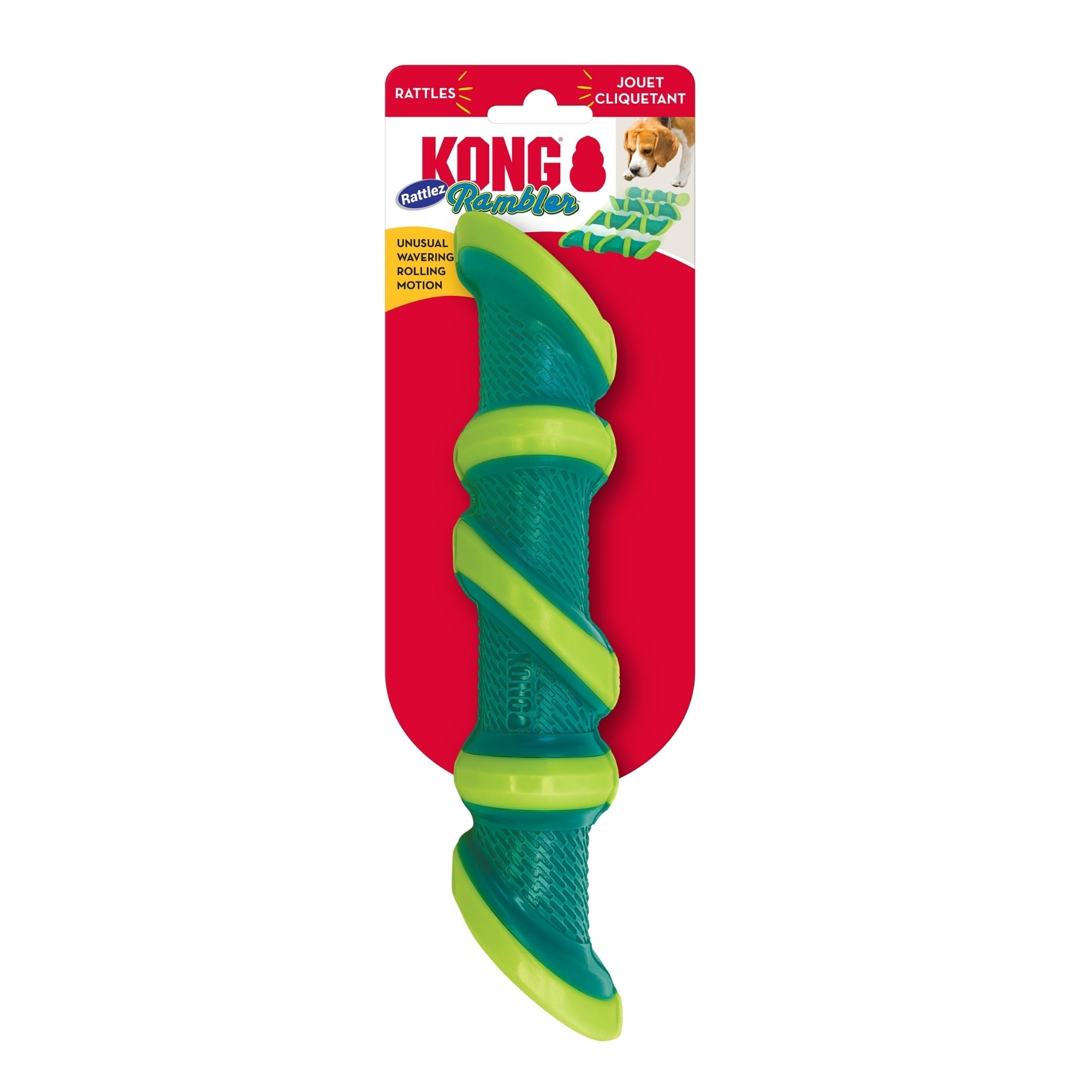 KONG Rambler Rattlez Dog Toy Stick, 1ea/LG