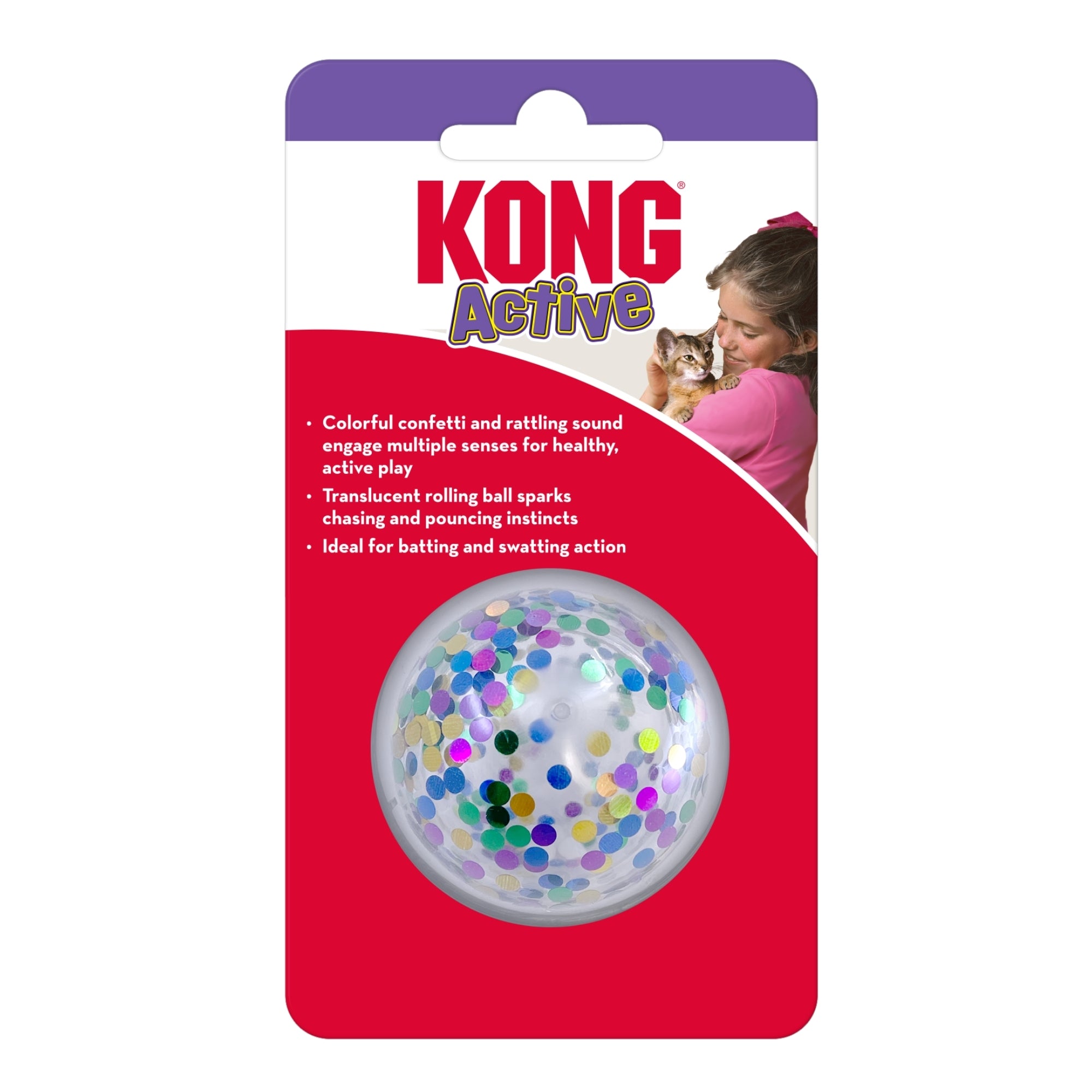 KONG Active Confetti Ball Cat Toy 1ea/One Size