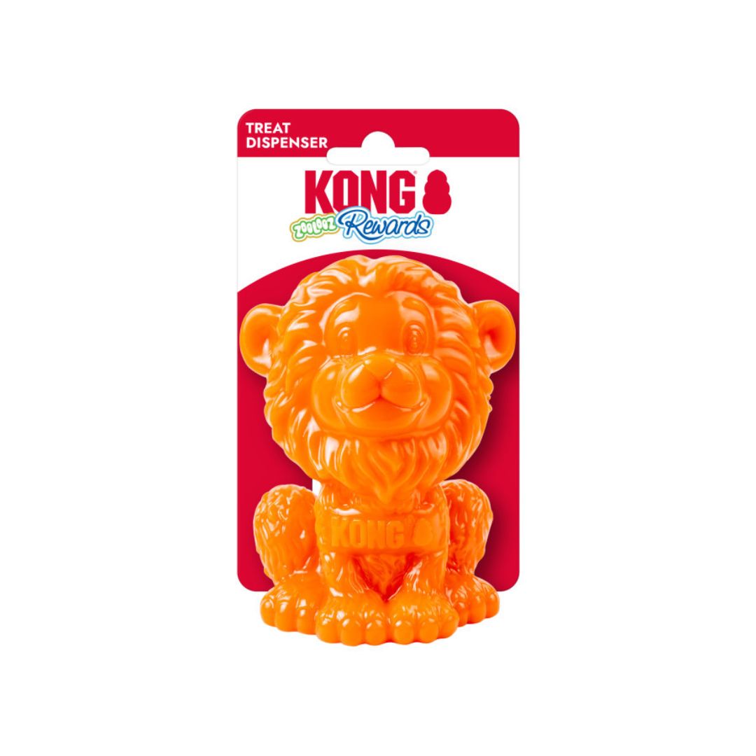 KONG Rewards Zoolooz Lion Dog Toy  MD