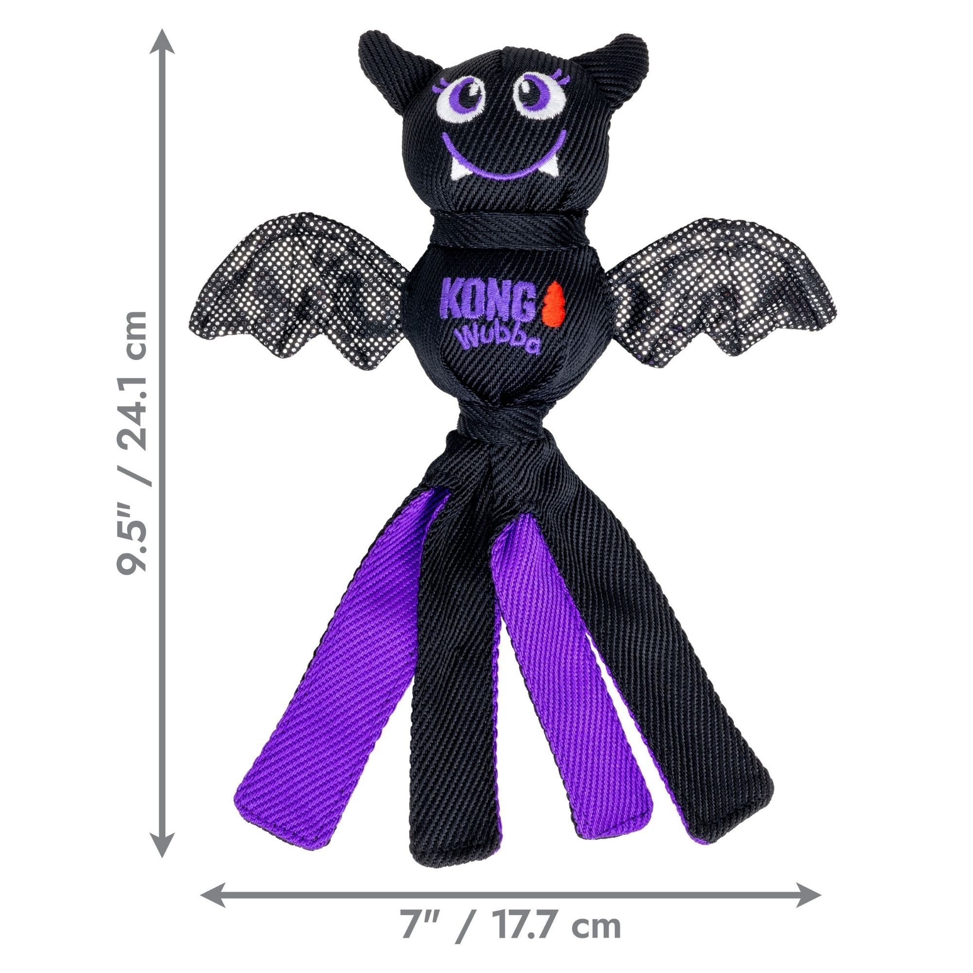 KONG Halloween Wubba Ballistic Bat Dog Toy Purple 1ea/SM