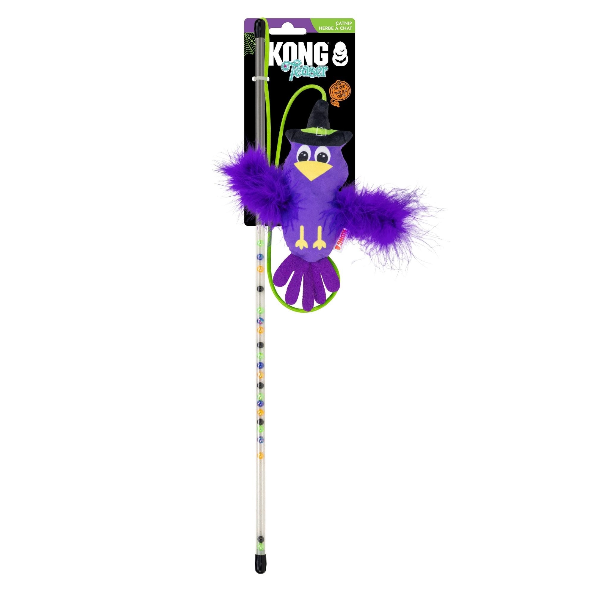 KONG Halloween Teaser Crow Cat Toy Purple 1ea/One Size