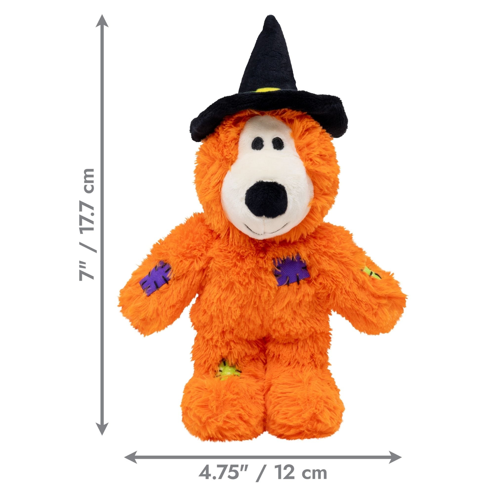 KONG Halloween Wild Knots Witch Bear Dog Toy Orange 1ea/SM, MD