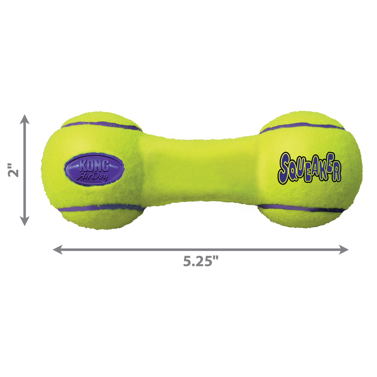 KONG AirDog Squeaking Tennis Dumbbell Dog Toy Small
