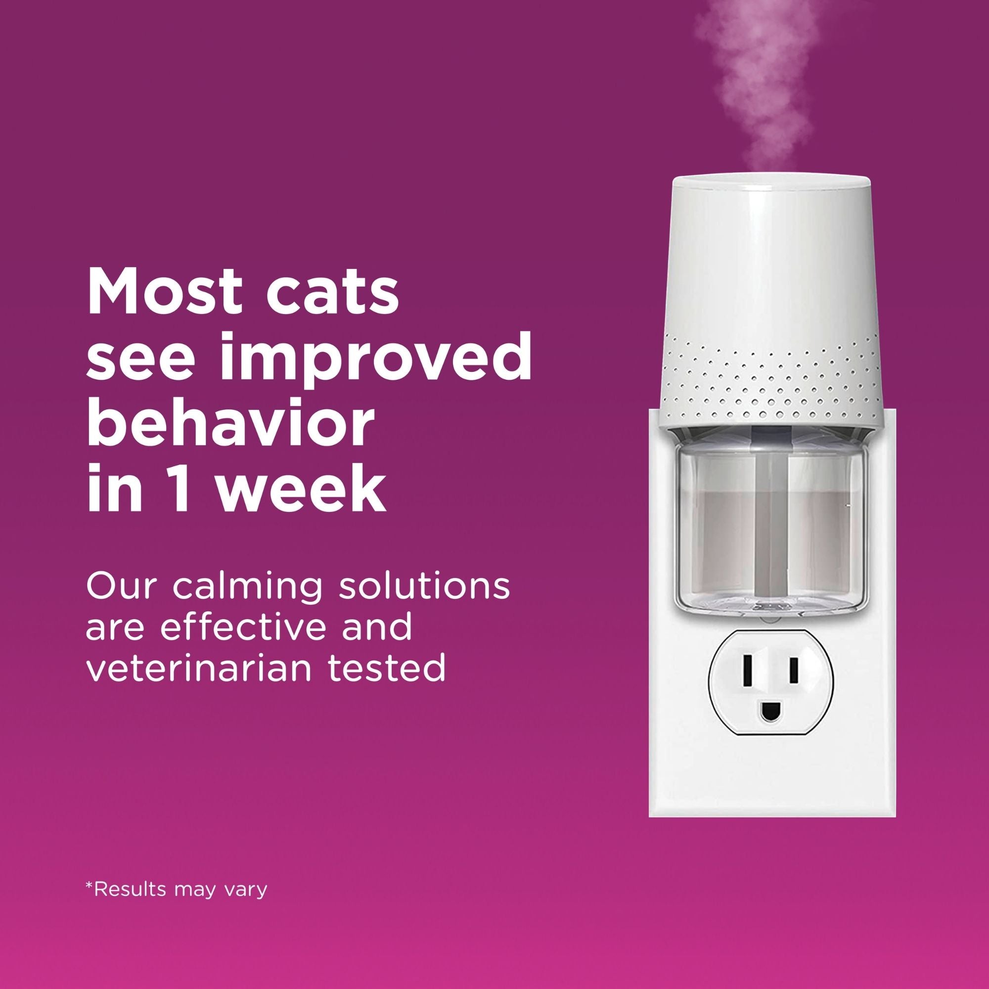 Comfort Zone Single & Multi-Cat Calming Kit For A Soothing Home 1 PK White 1ea/1 Diffuser 1 Refill-48 ml