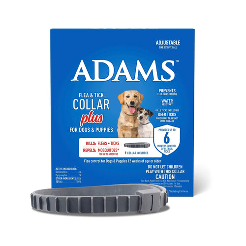 ADAMS Flea & Tick Collar Plus for Dogs and Puppies, 1 pack 1ea/1 pk